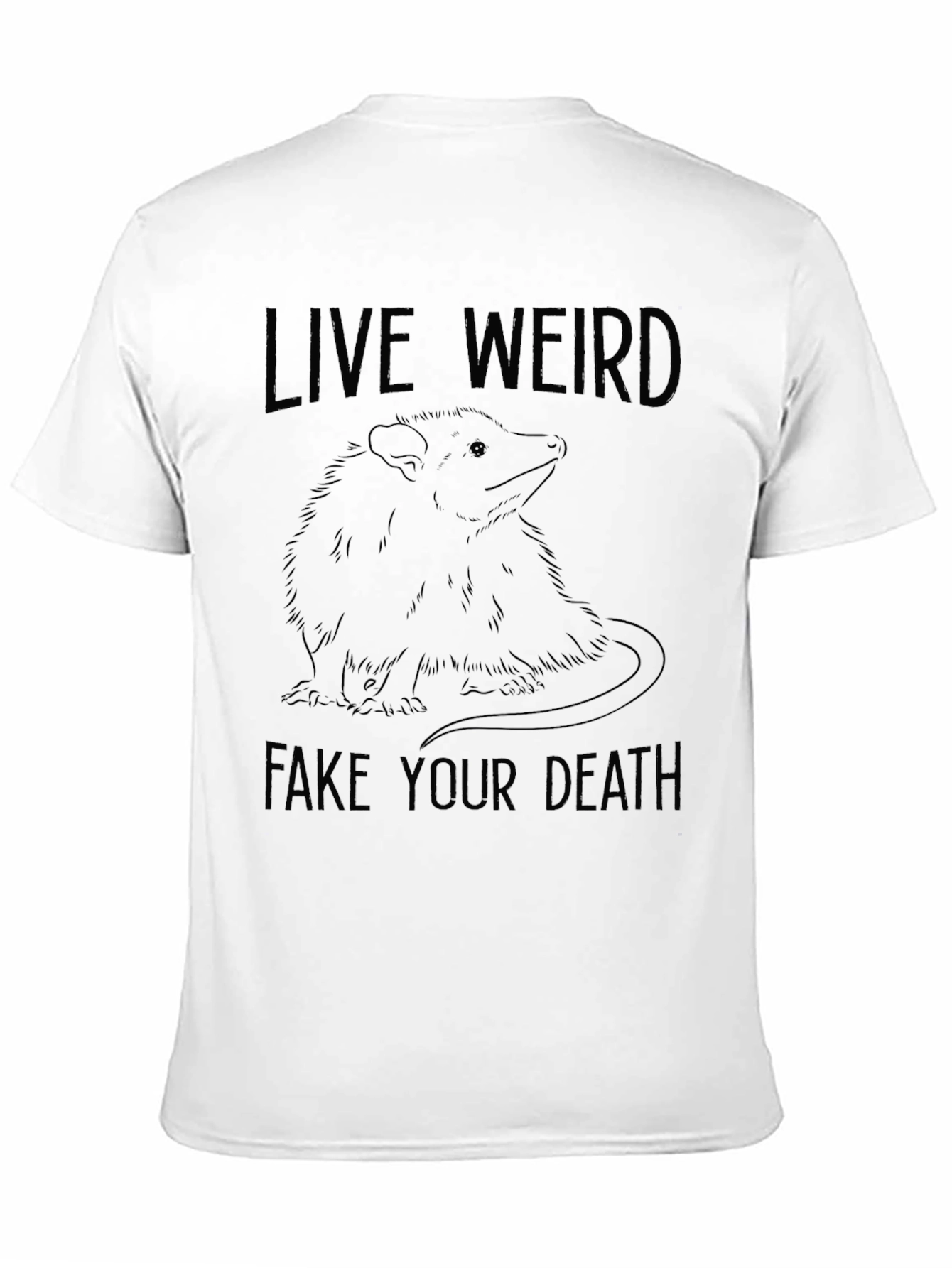 Black Live Weird Opossum T-Shirt view 11