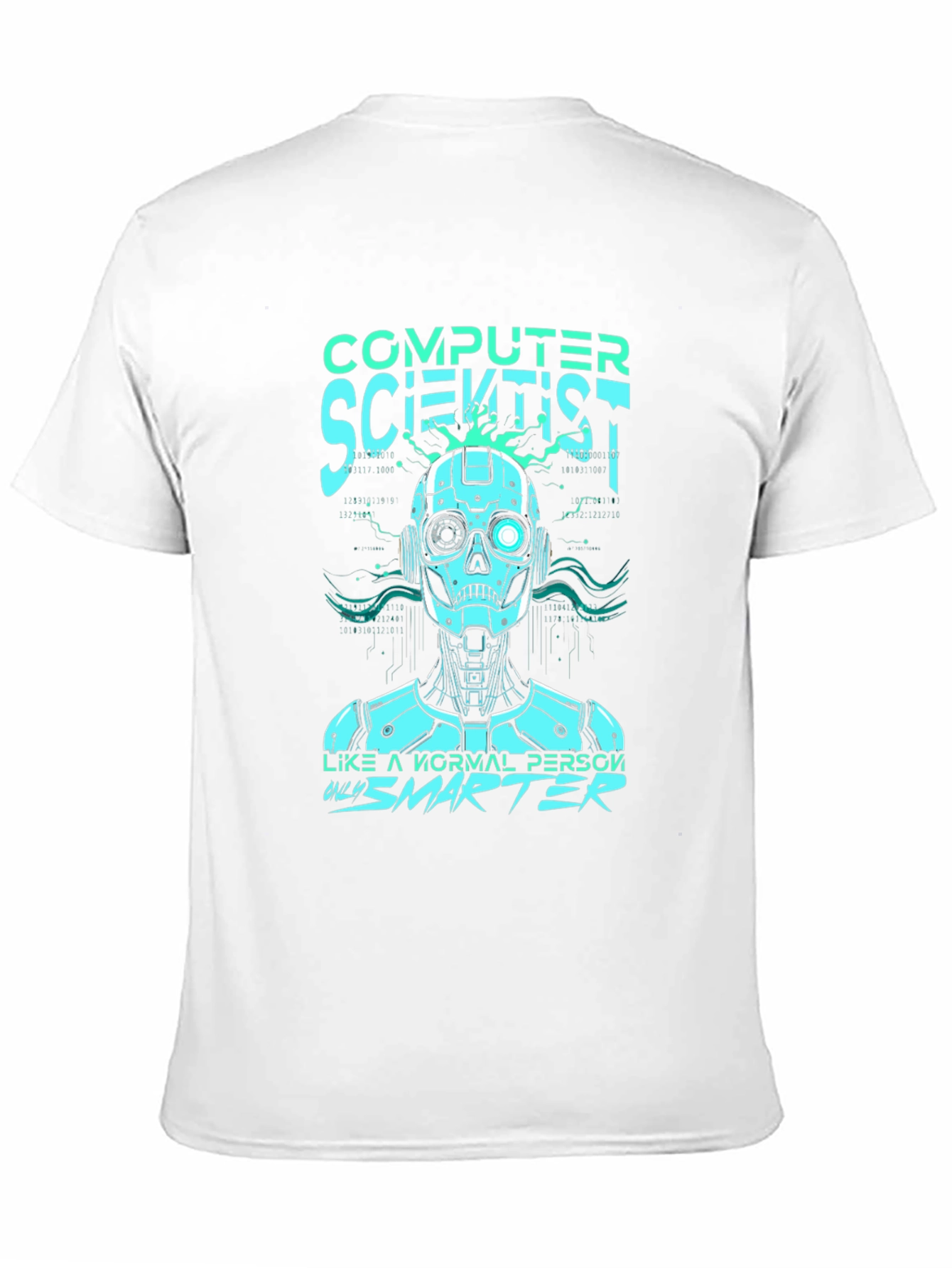 Black Computer Scientist Robot Graphic Tee view 11