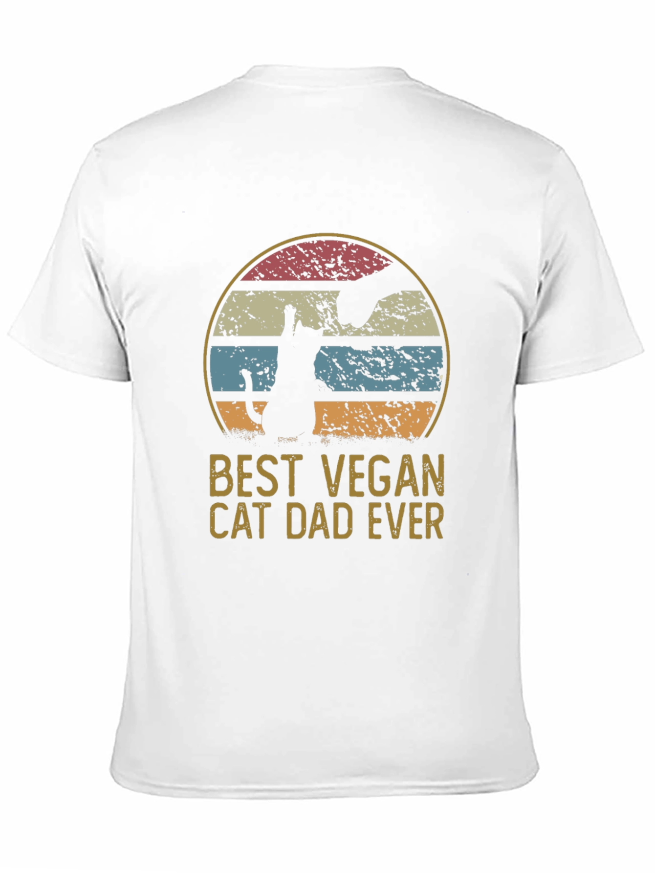 Black Best Vegan Cat Dad Ever T-Shirt view 11
