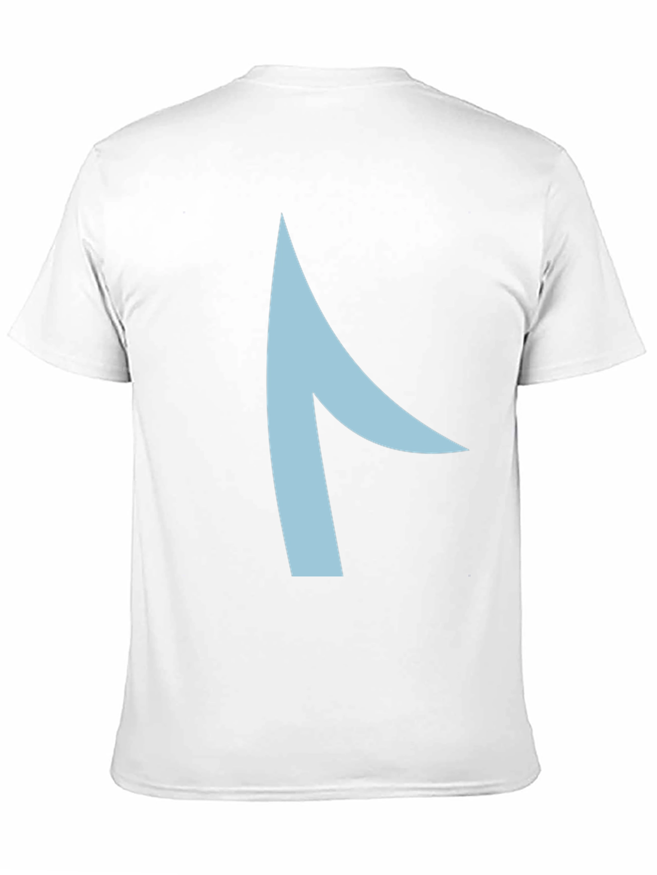 Black Modern Graphic Tee - Asymmetrical Light Blue Design view 11