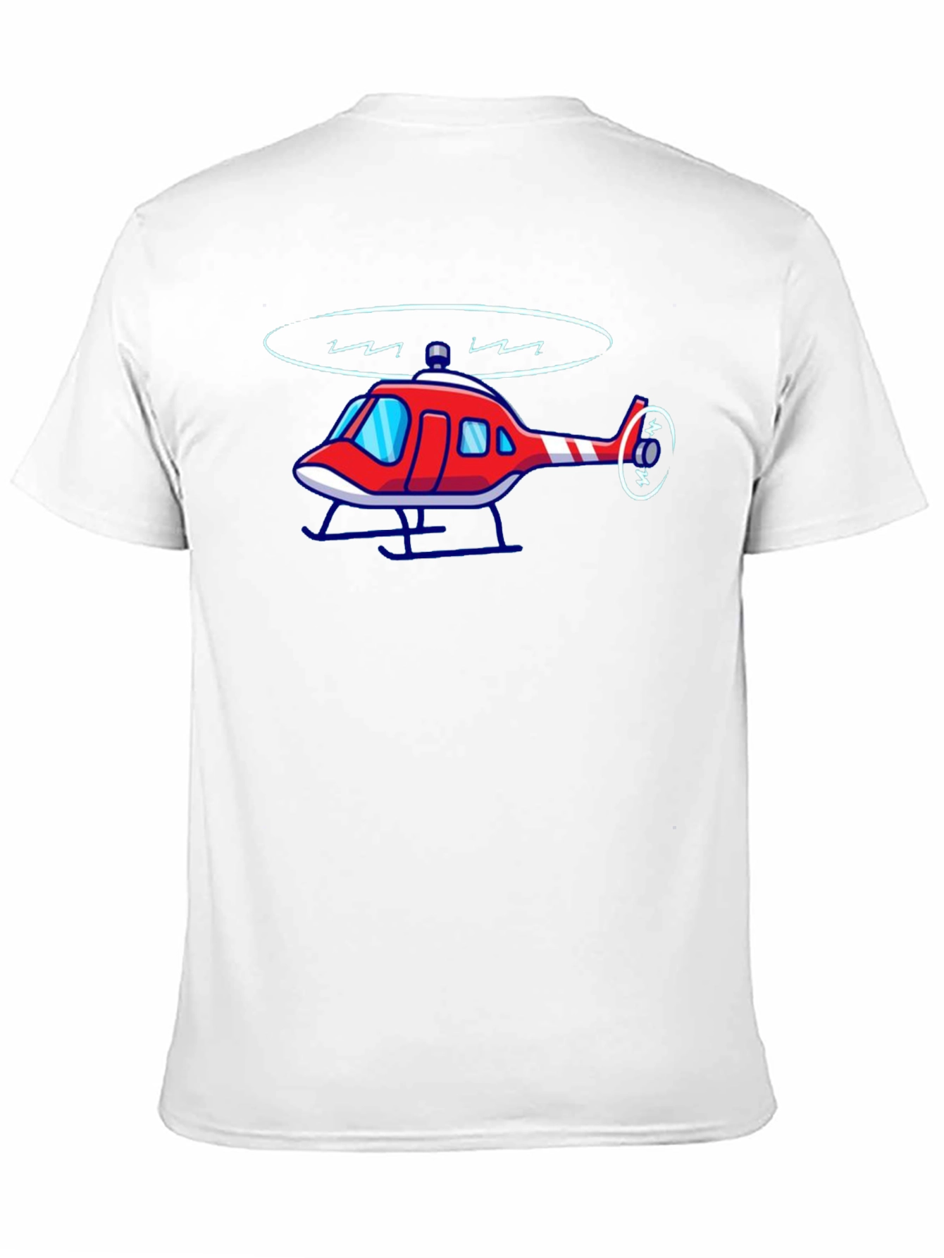 Black Cartoon Helicopter Graphic Tee view 11