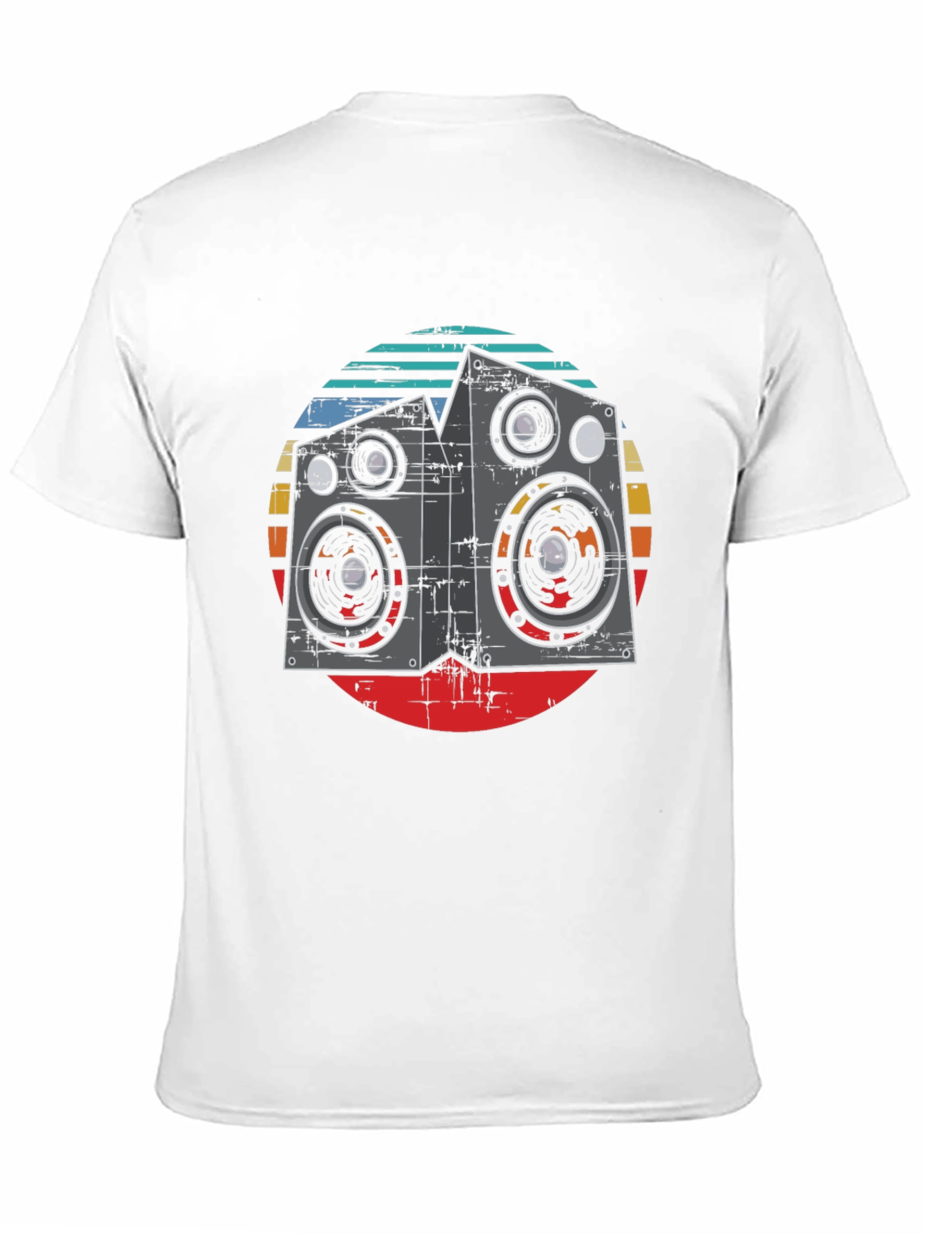 Black Retro Speaker Graphic T-Shirt view 11