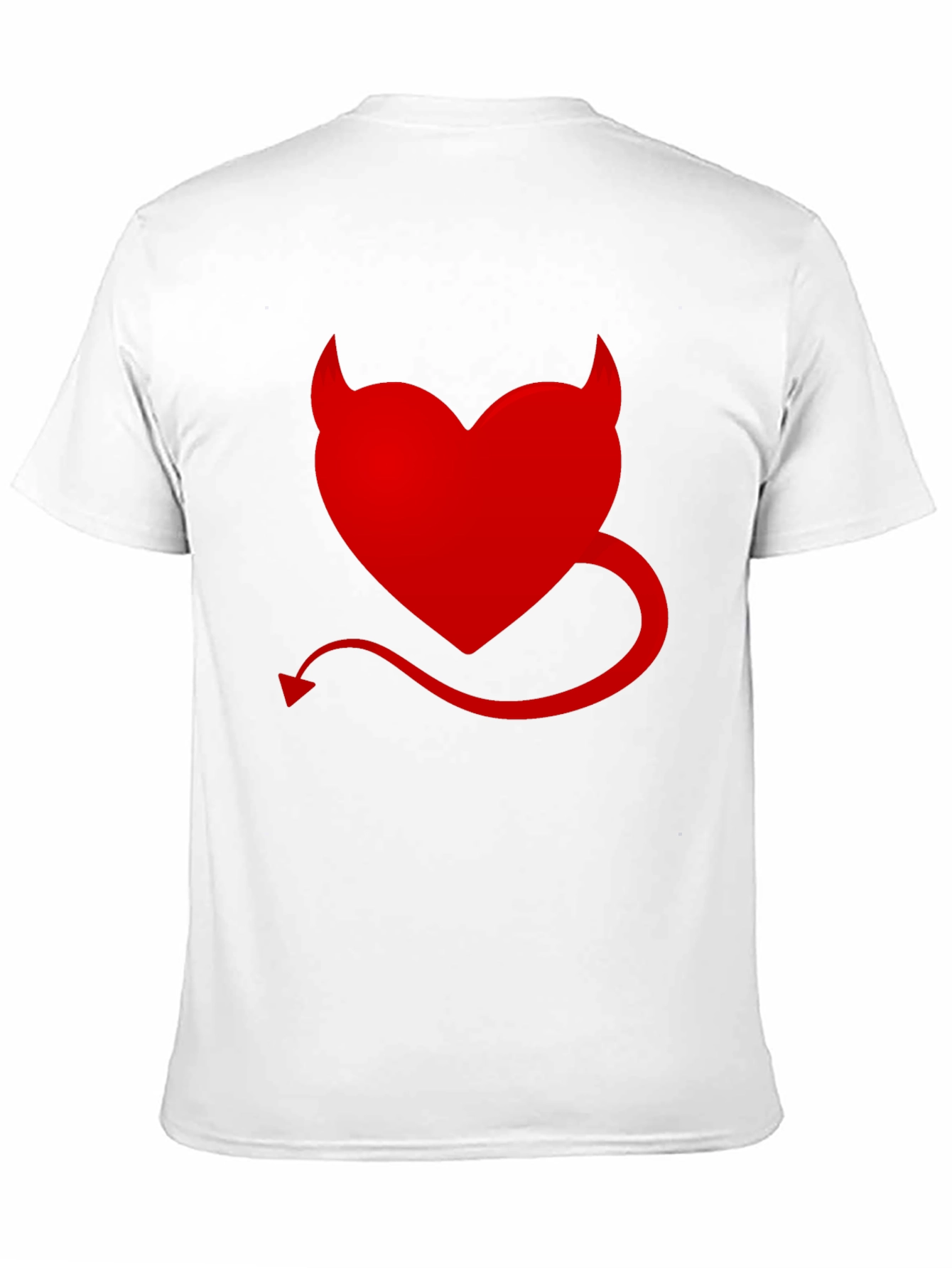 Black Devil Heart Graphic Tee - Men's Black T-Shirt view 11