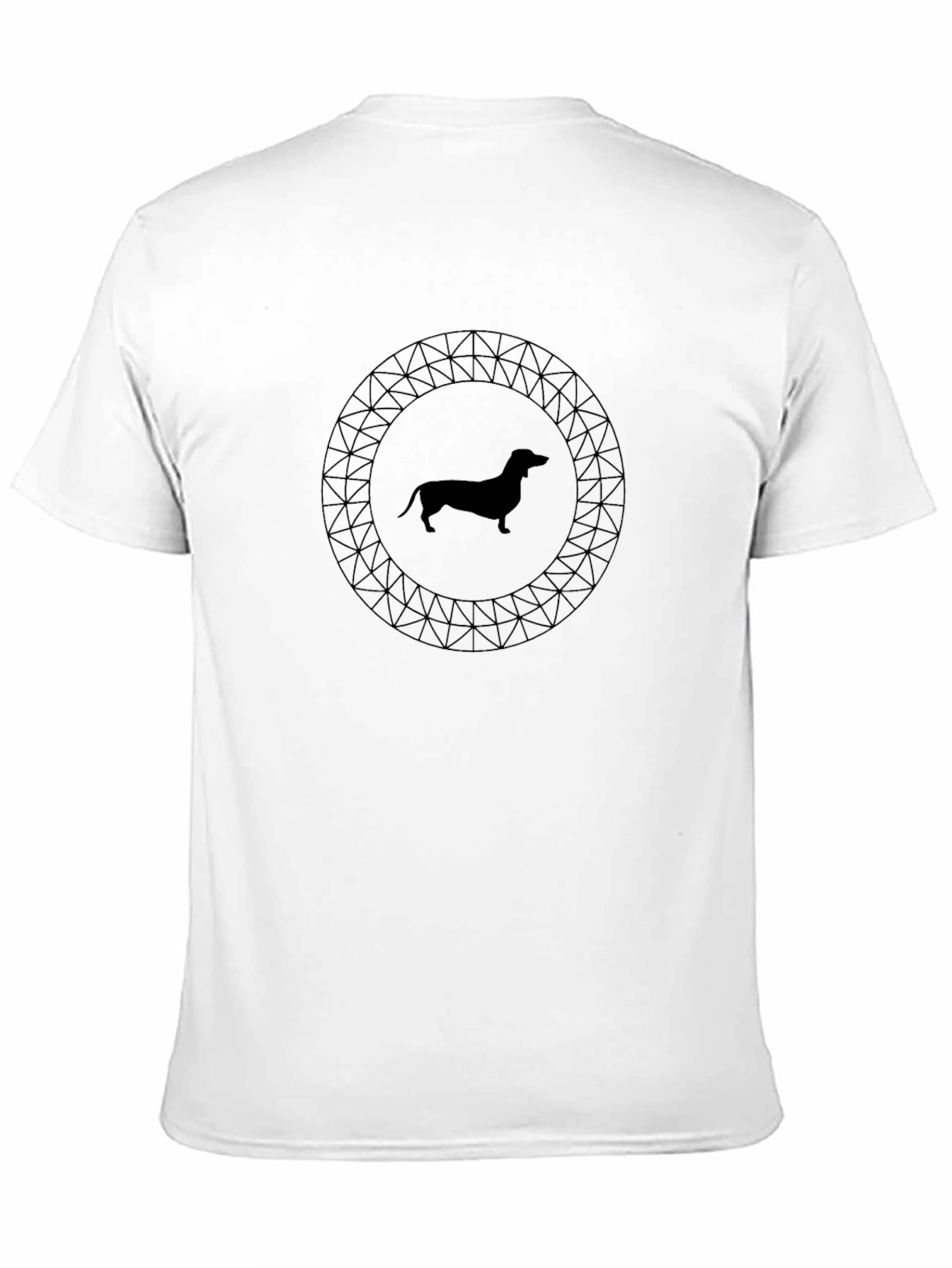 Black Dachshund Dog Silhouette Graphic Tee - Black view 11