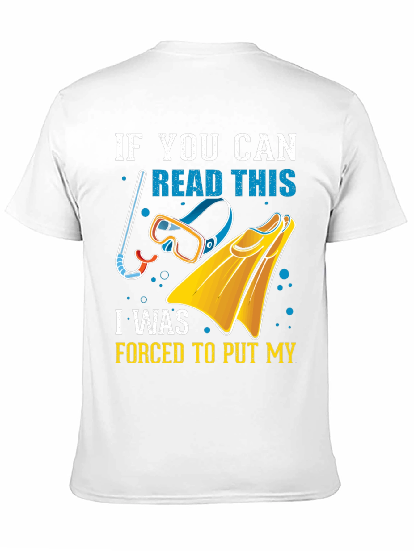 Black Snorkel Gear T-Shirt - If You Can Read This Funny Dive Tee view 11