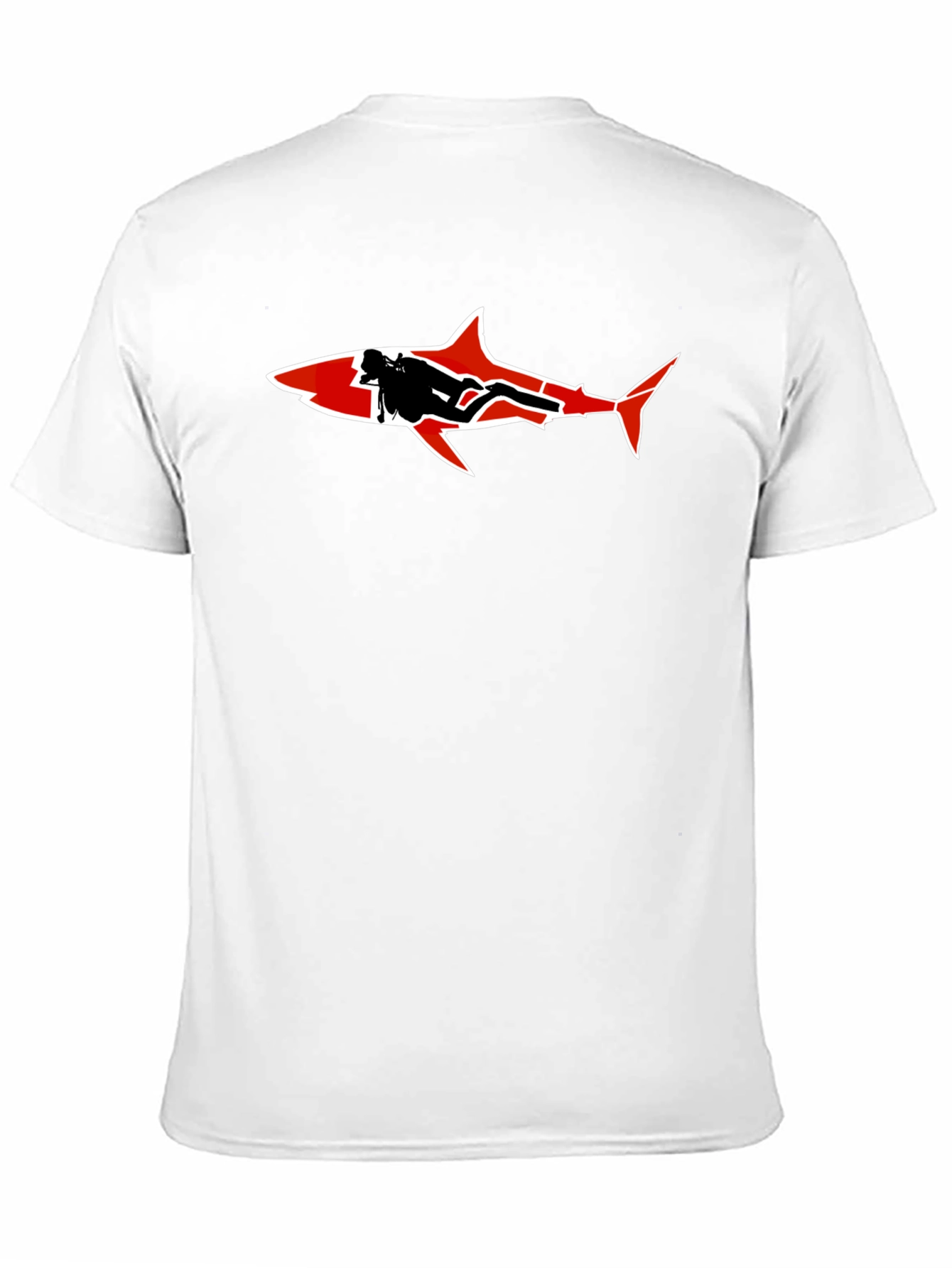 Black Diver Shark Graphic Tee - Black view 11