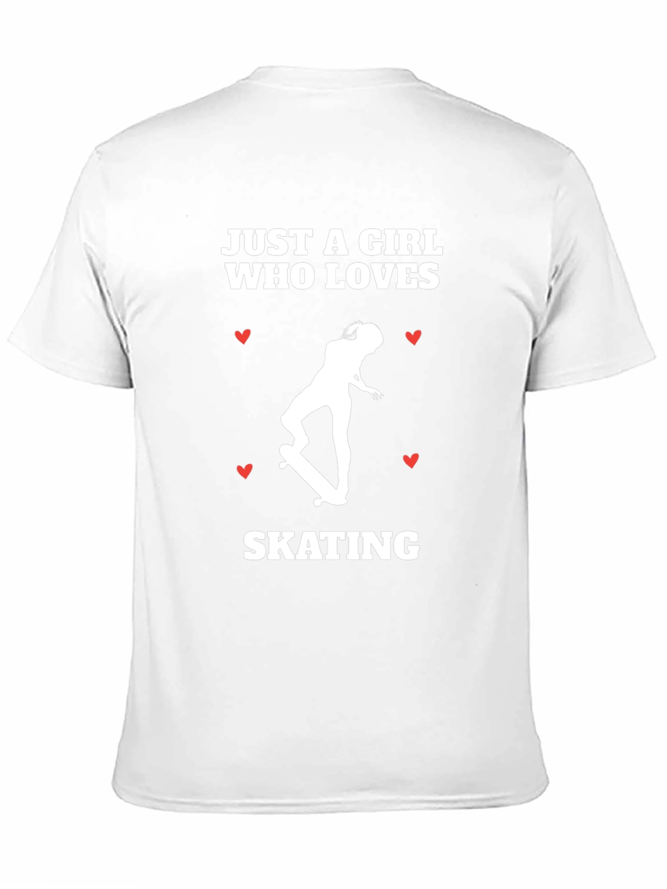 Black Skating Girl T-Shirt - Just a Girl Who Loves Skating view 11