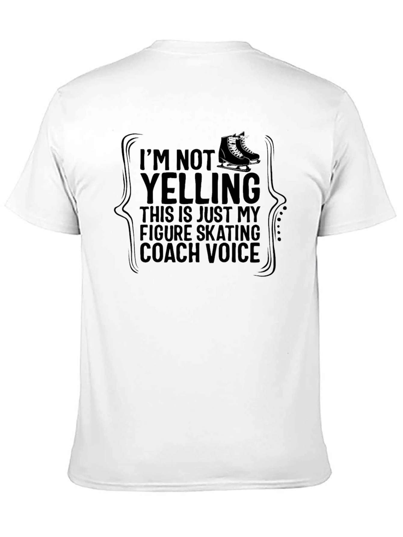 Black Figure Skating Coach Voice T-Shirt - Funny Novelty Tee view 11
