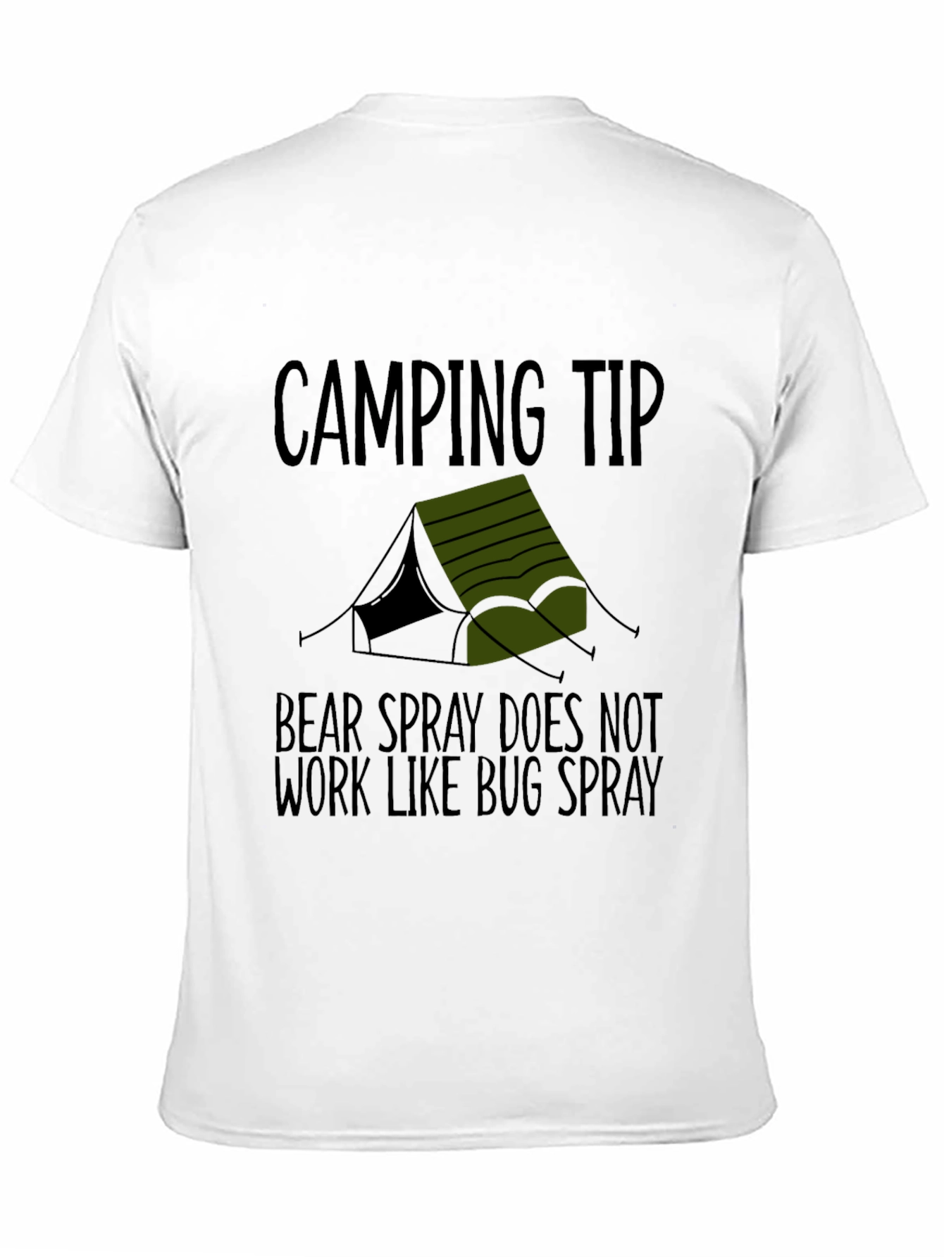 Black Camping Tip Bear Spray T-Shirt view 11