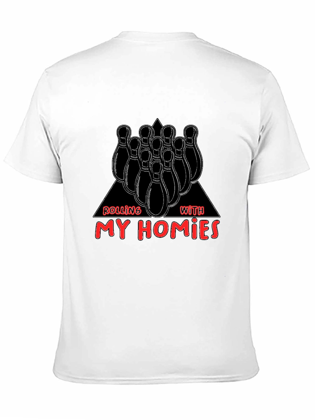 Black Rolling With My Homies Bowling T-Shirt view 11