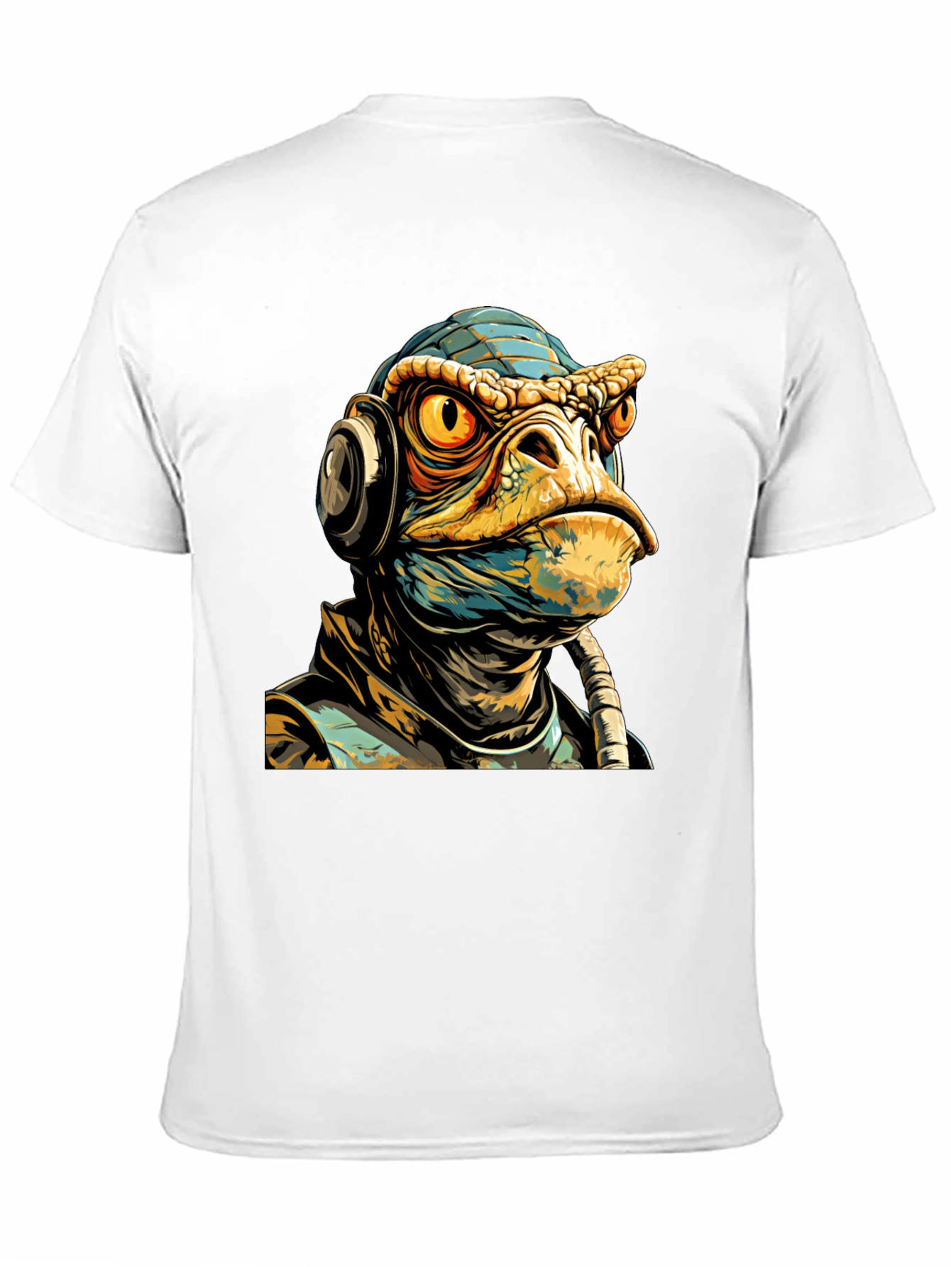 Black Sci-Fi Lizard Man Graphic Tee view 11