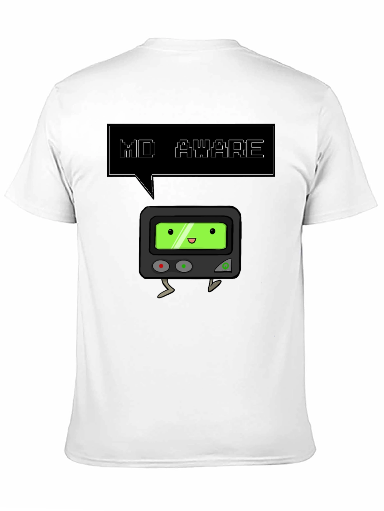 Black MD Aware Pager T-Shirt - Funny Medical Design view 11