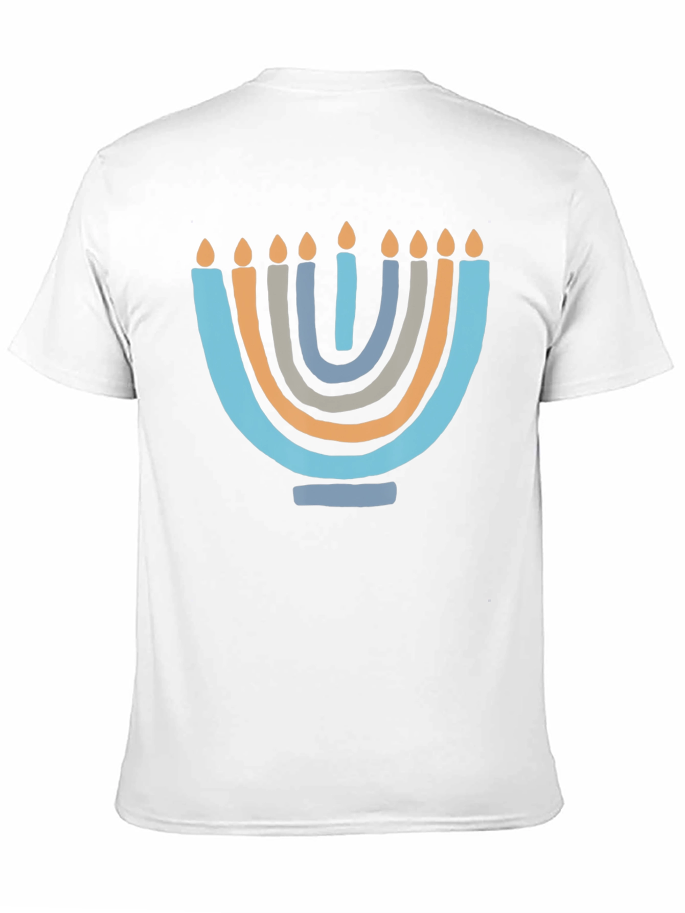 Black Men's Hanukkah Menorah Graphic Tee view 11