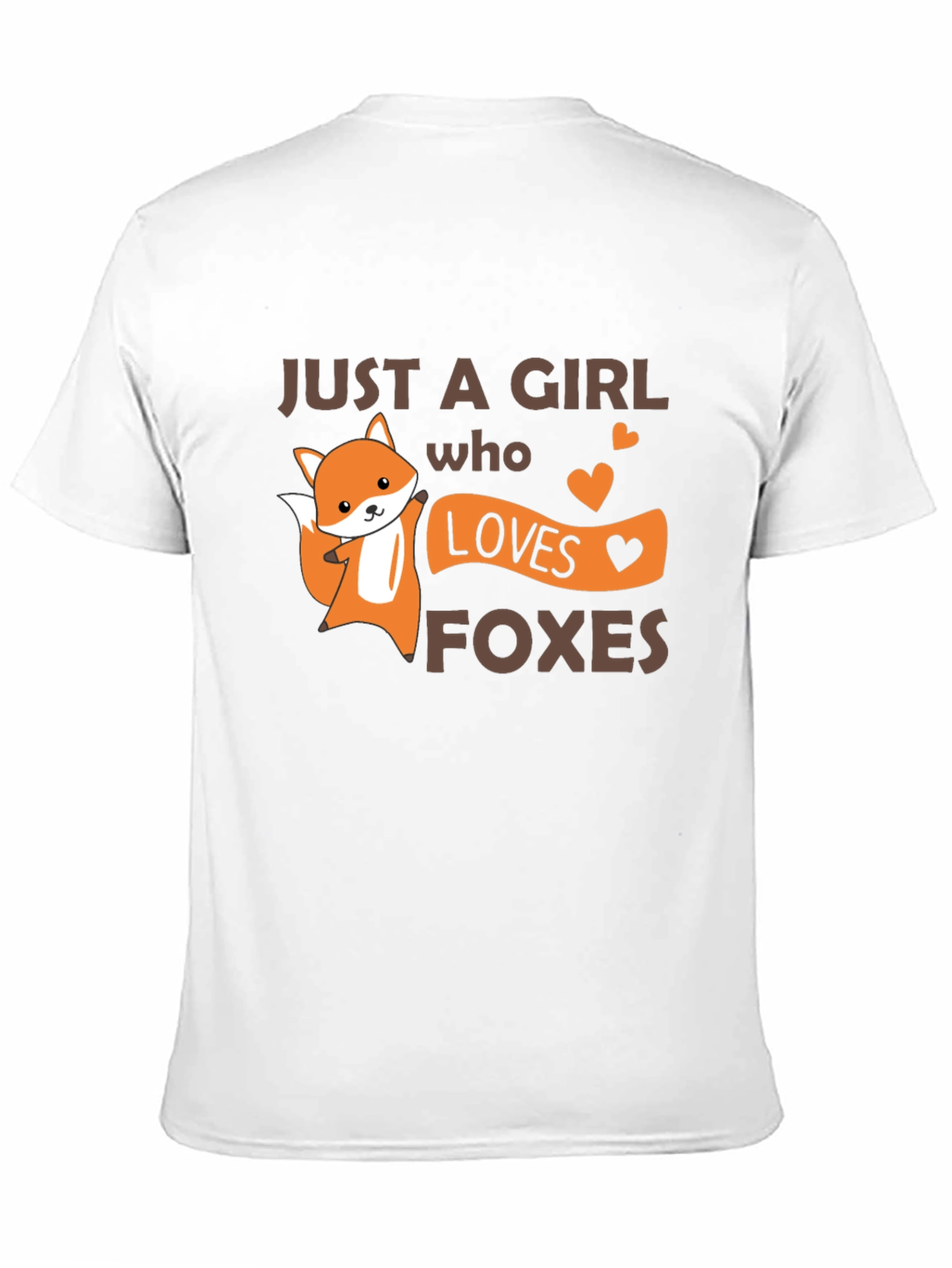 Black Cute Fox Girl Loves Foxes T-Shirt view 11