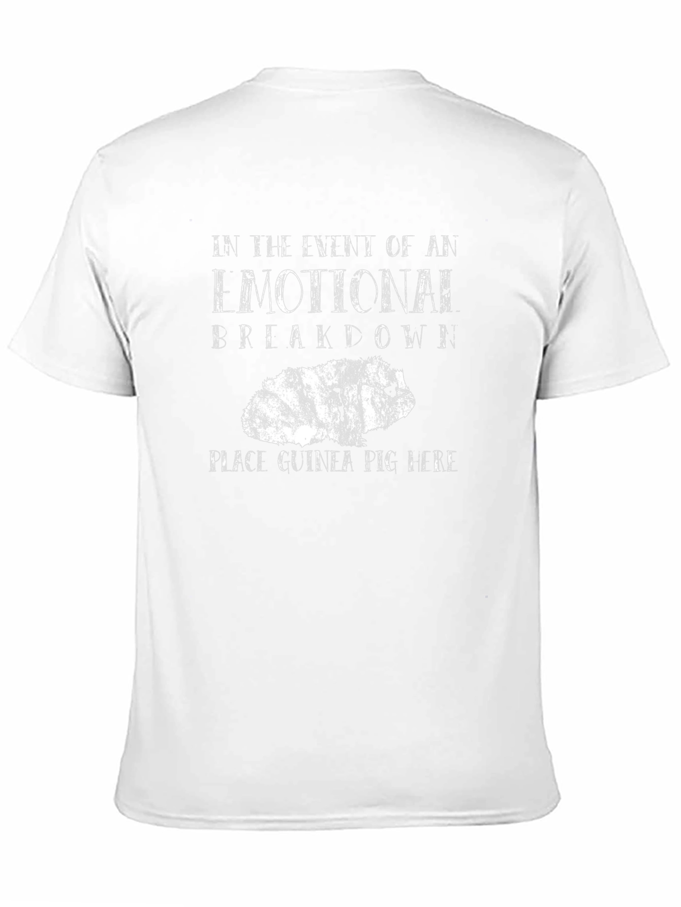 Black Emotional Breakdown Guinea Pig T-Shirt view 11