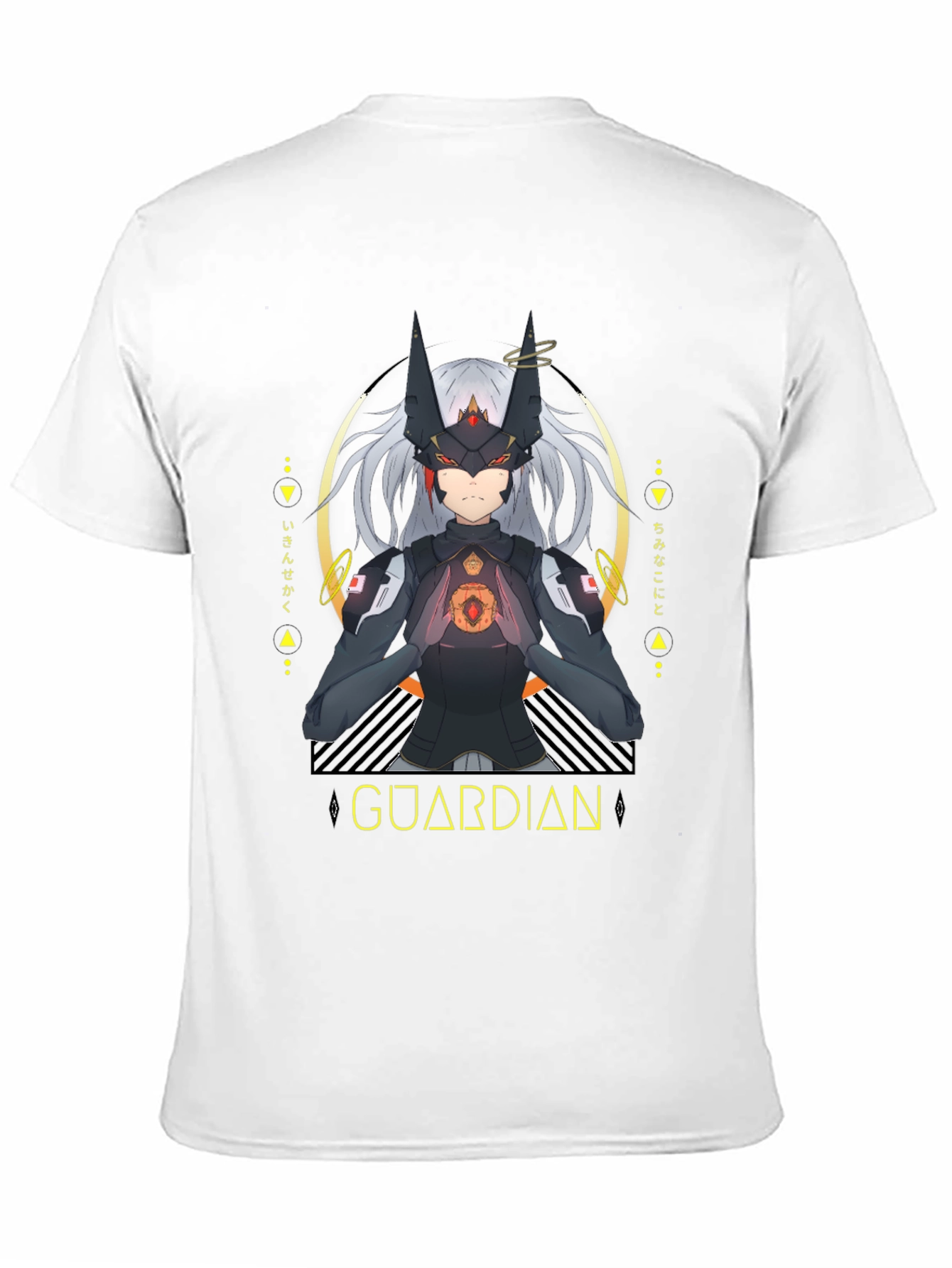 Black Guardian Anime Graphic Black T-Shirt view 11