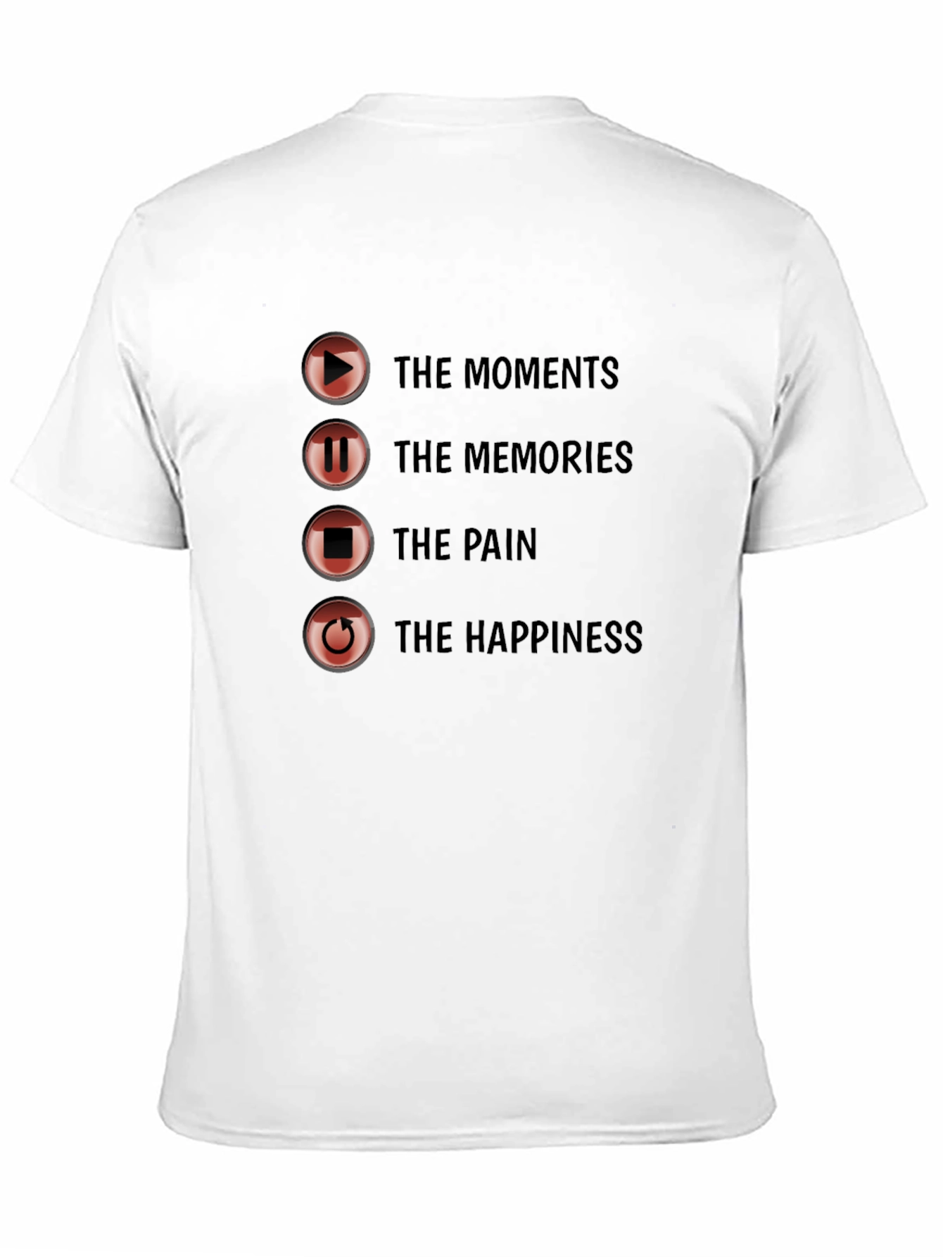 Black Moments Memories Pain Happiness Graphic Tee view 11