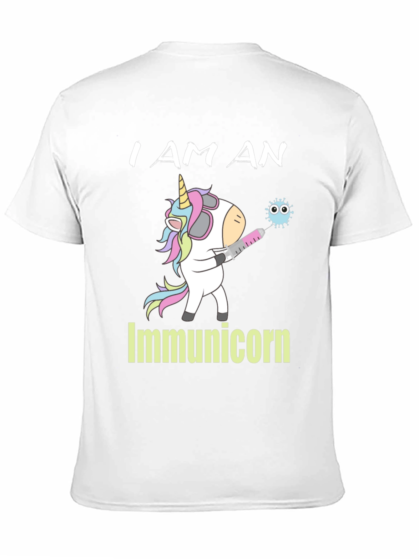 Black Immunicorn T-Shirt: Unicorn Vaccine Tee view 11