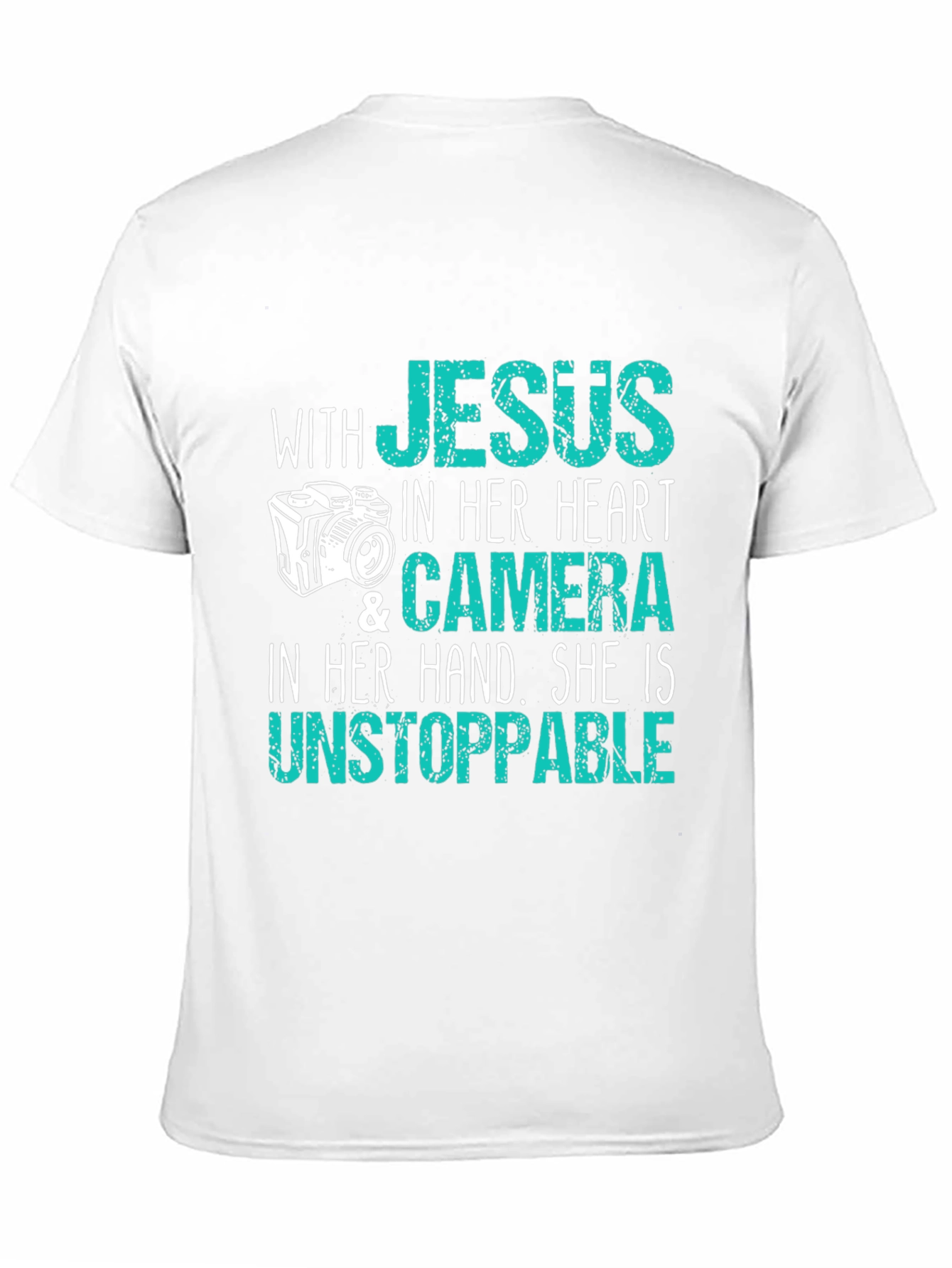 Black Jesus Camera T-Shirt - Faith & Photography view 11