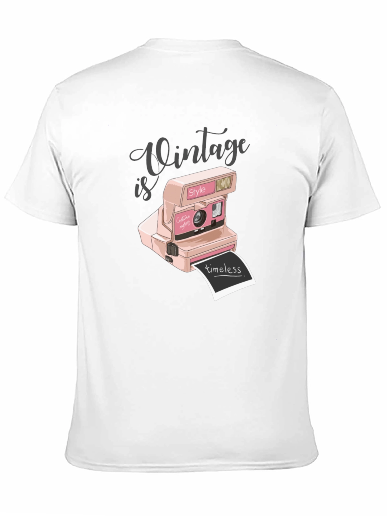 Black Vintage Style Camera Graphic Tee - Timeless Fashion view 11