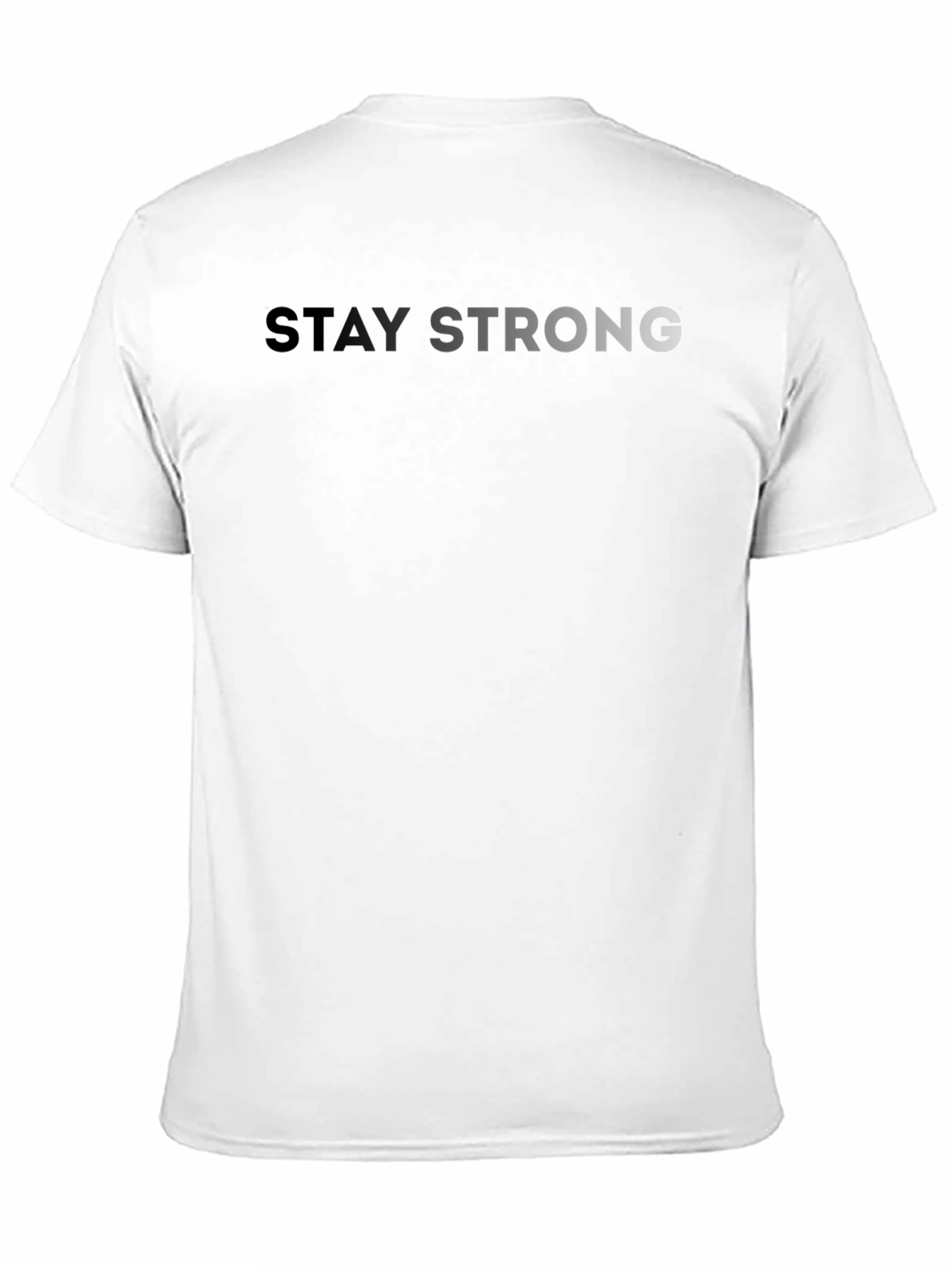 Black Stay Strong Black T-Shirt - Men's Comfort Fit view 11