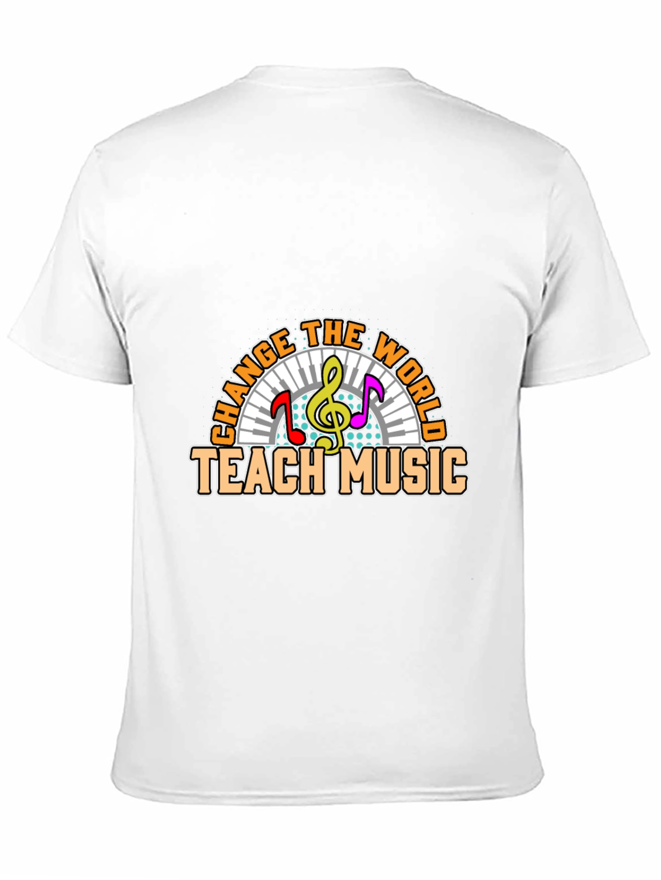 Black Change The World Teach Music T-Shirt view 11