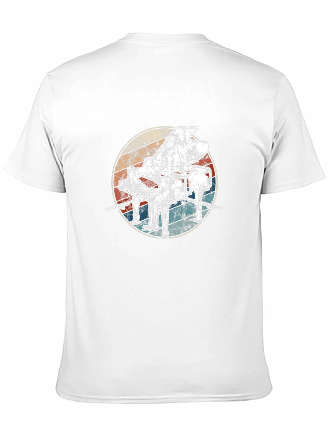 Black Vintage Piano T-Shirt - Retro Music Tee view 11