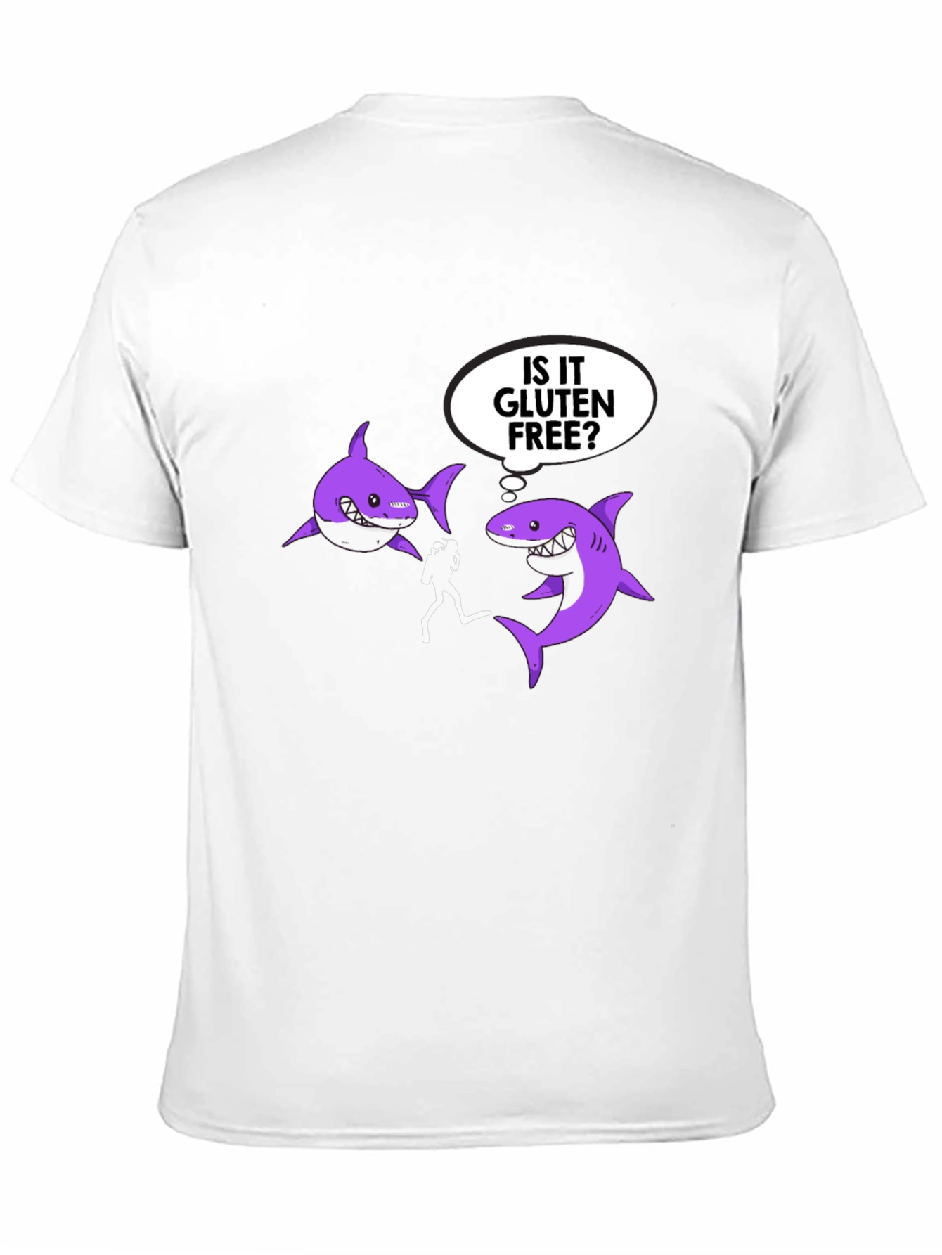 Black Is it Gluten Free? Shark T-Shirt view 11