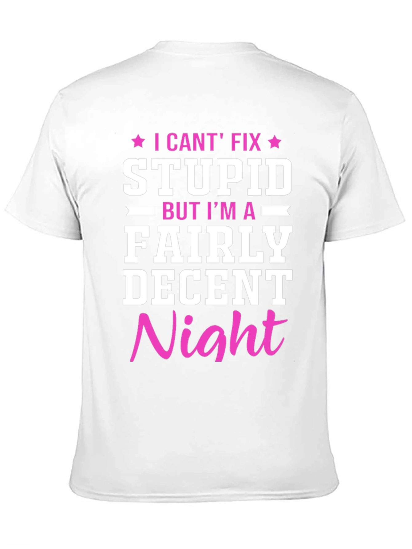 Black Funny Novelty Graphic T-Shirt - "I Can't Fix Stupid" view 11