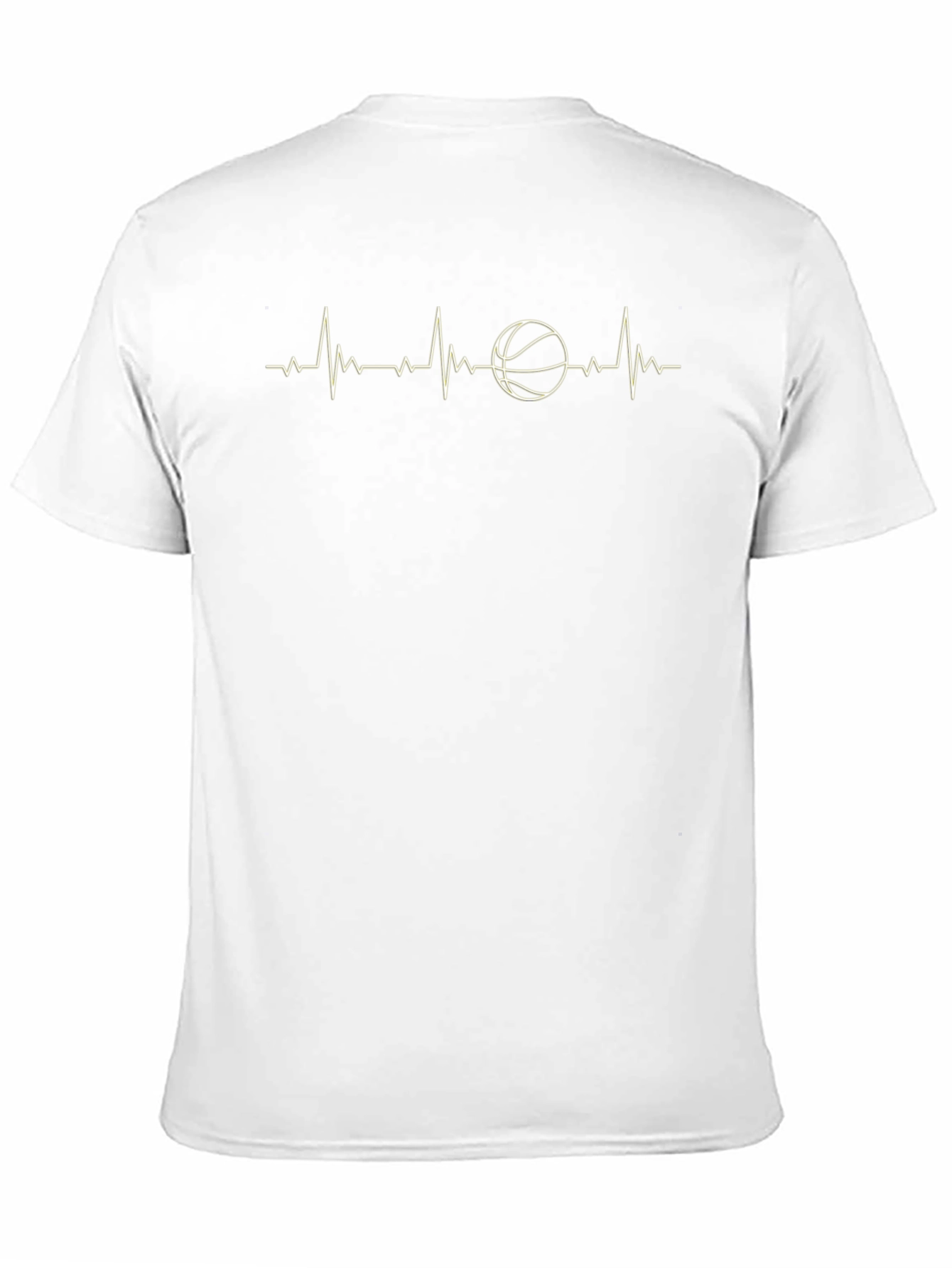 Black Basketball Heartbeat Graphic Tee - Black Cotton T-Shirt view 11