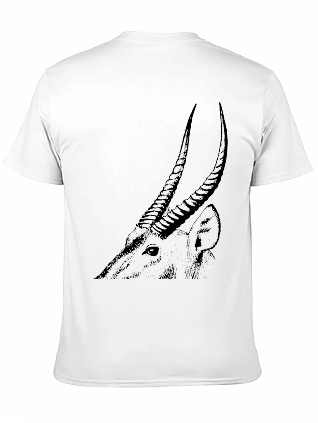 Black Antelope Graphic Tee - Sleek Black Cotton T-Shirt view 11