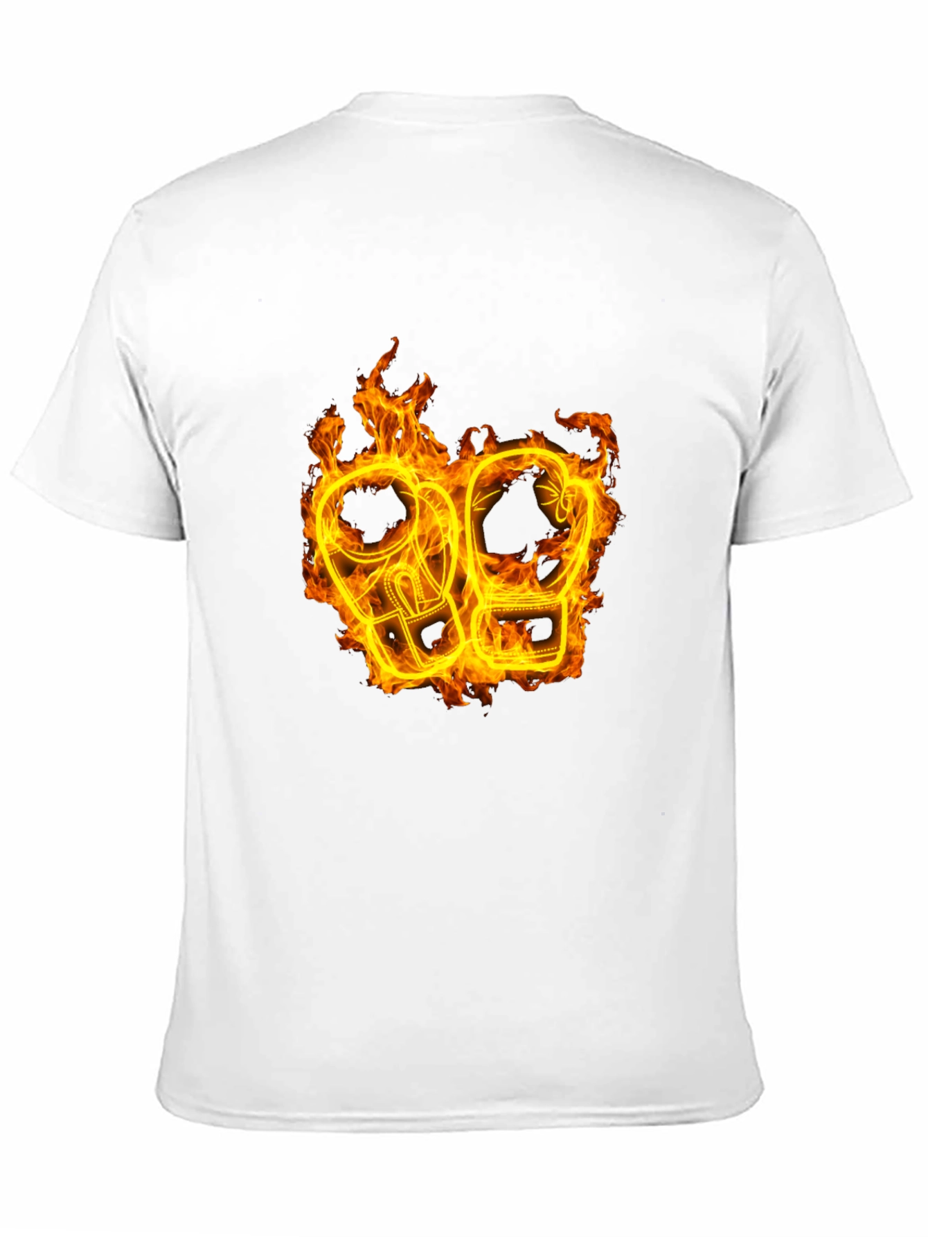Black Fiery Boxing Gloves Graphic Tee view 11