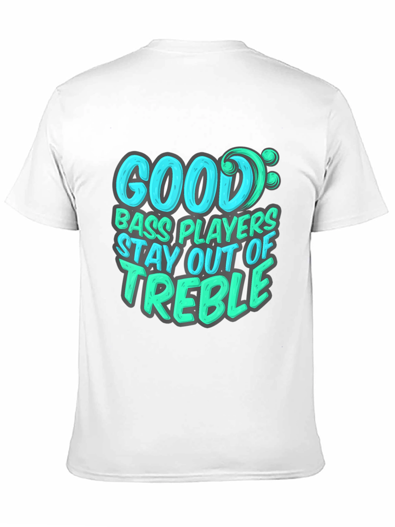 Black Bass Player T-Shirt: Stay Out of Treble - Music Lover Tee view 11