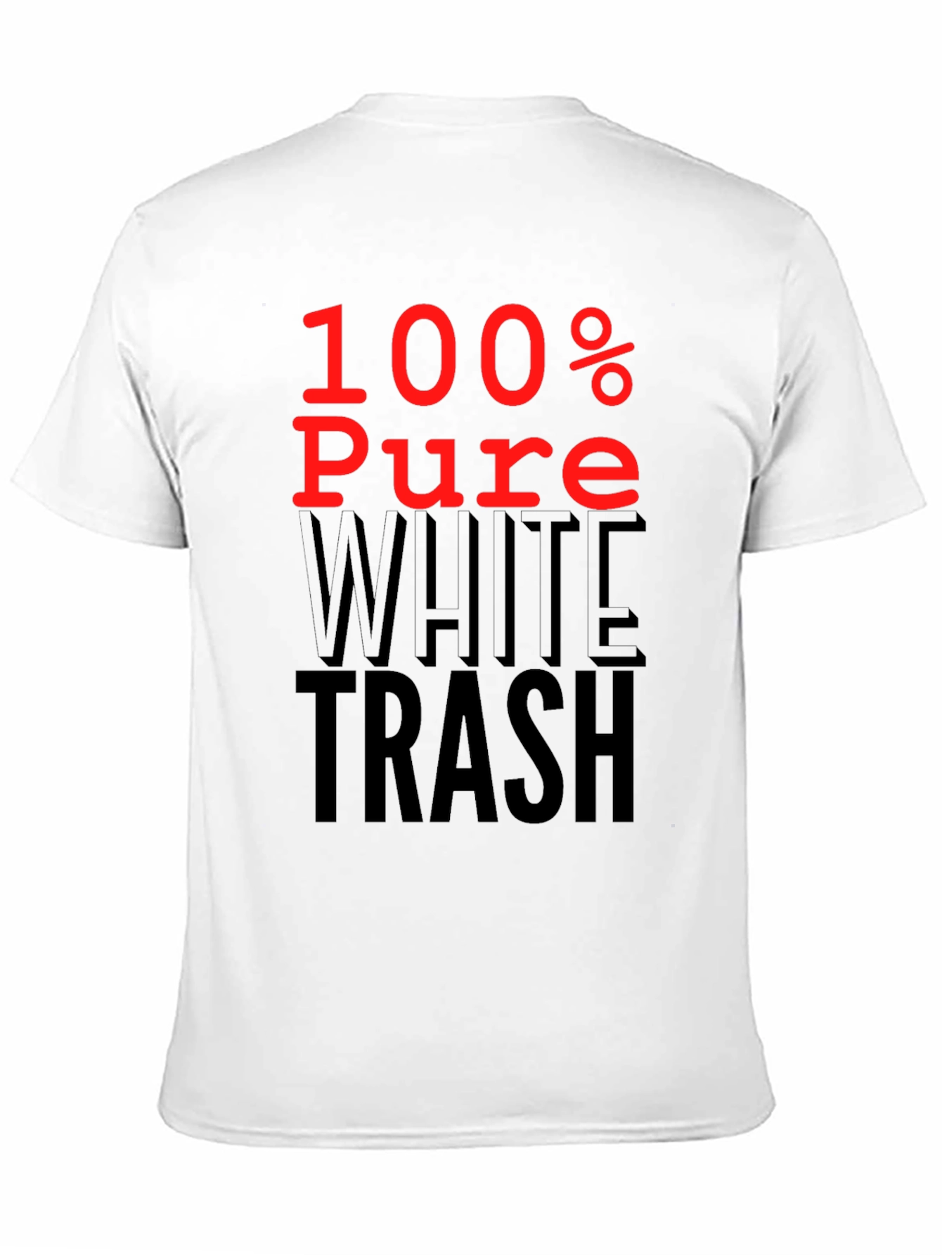 Black 100% Pure White Trash Graphic Tee view 11