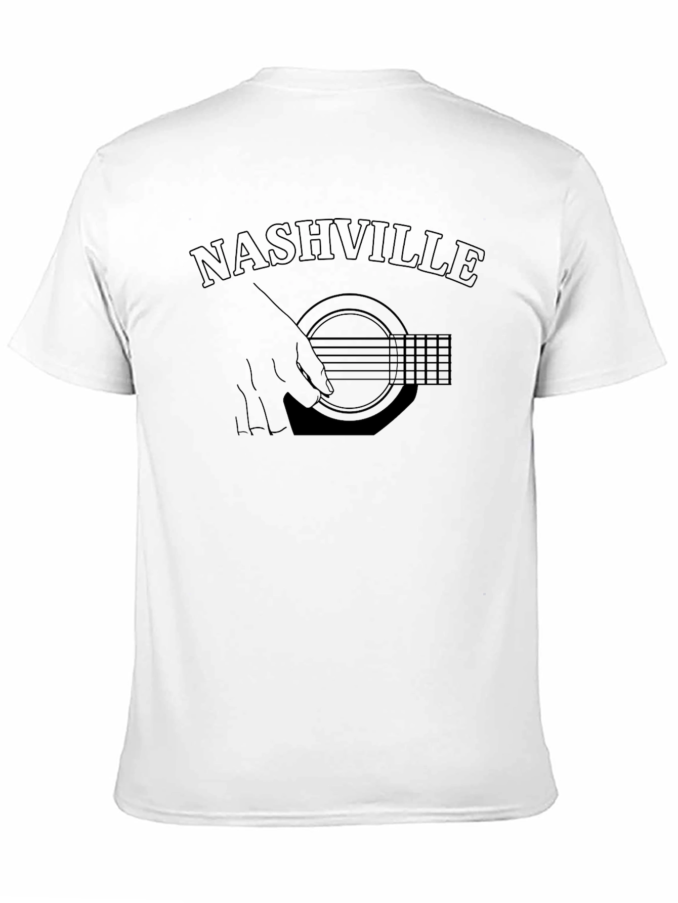 Black Nashville Guitar Graphic T-Shirt view 11