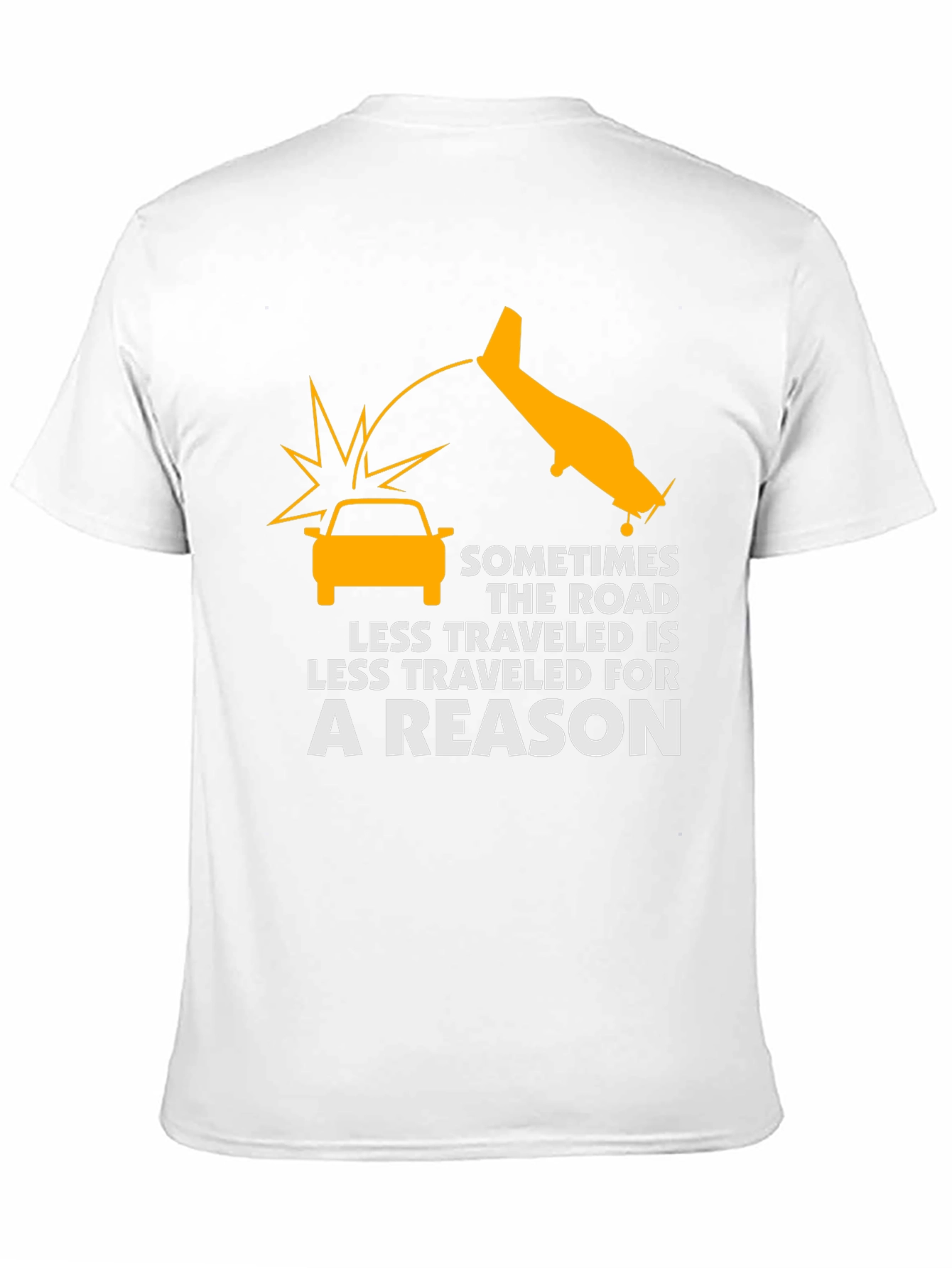 Black Humorous Graphic Tee - Less Traveled Road view 11