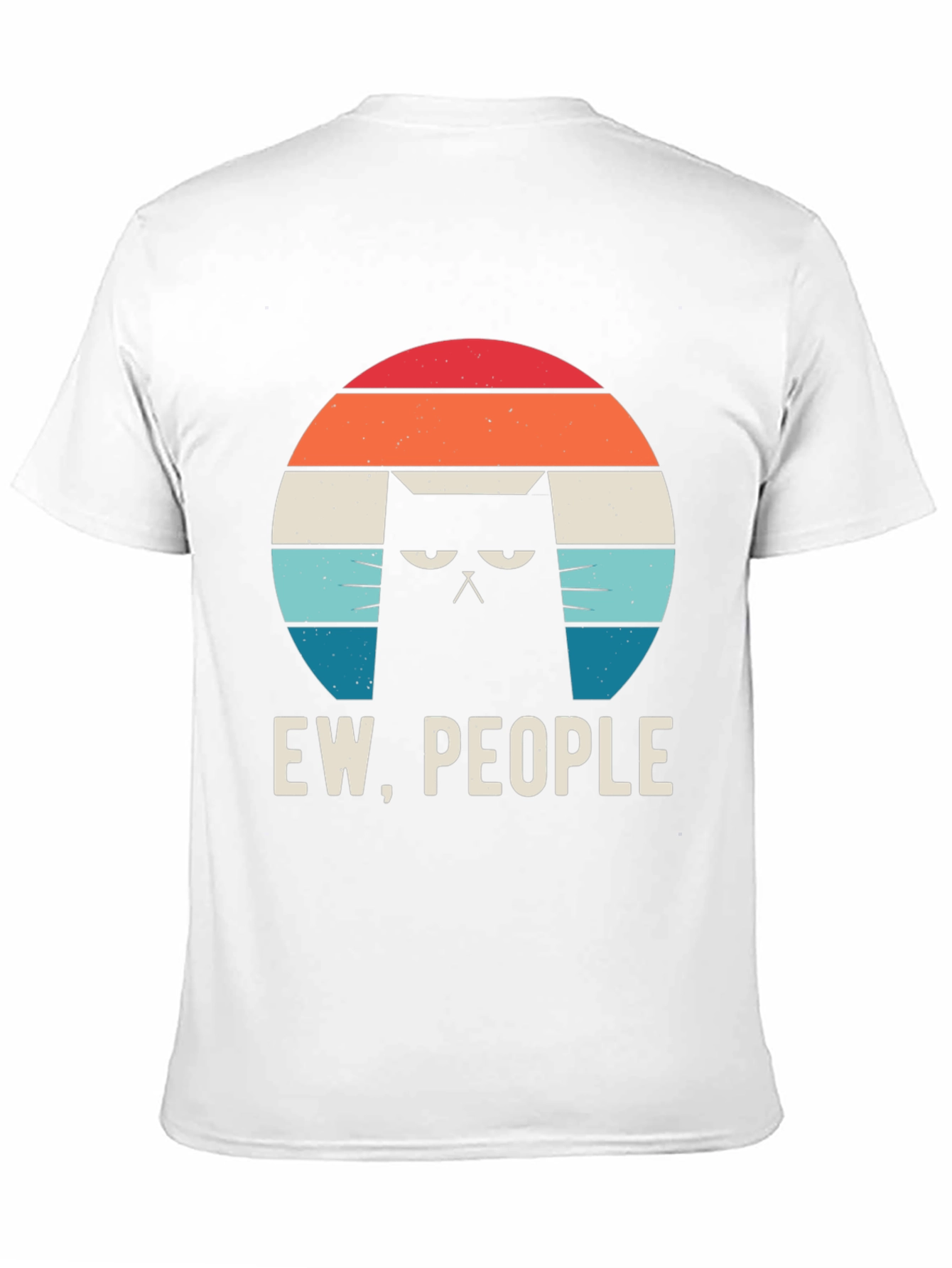 Black Ew People Cat Graphic Tee - Black Cotton Shirt view 11