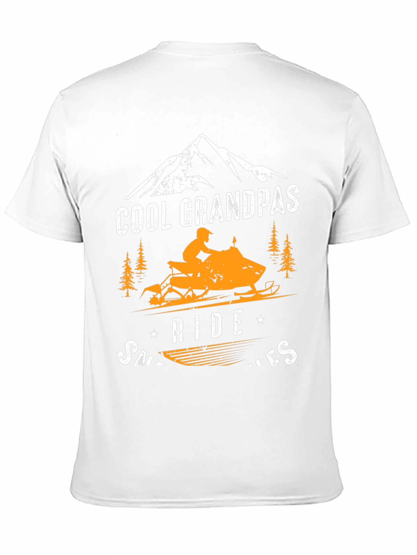 Black Cool Grandpa's Snowmobile Graphic Tee view 11