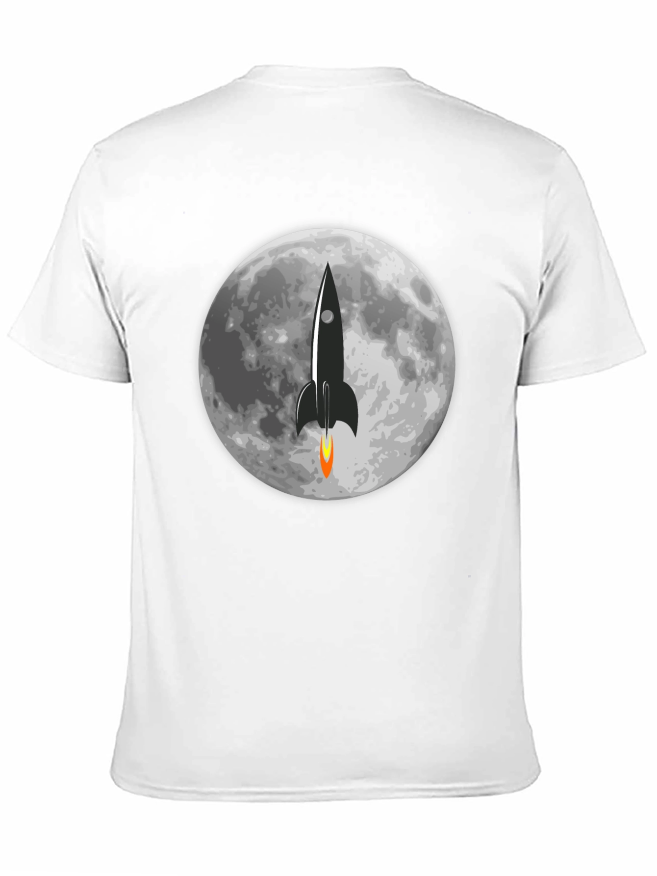 Black Rocket to the Moon Graphic T-Shirt view 11