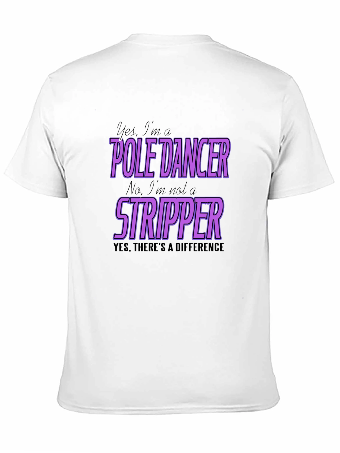 Black Pole Dancer T-Shirt - Yes, I'm a Pole Dancer view 11
