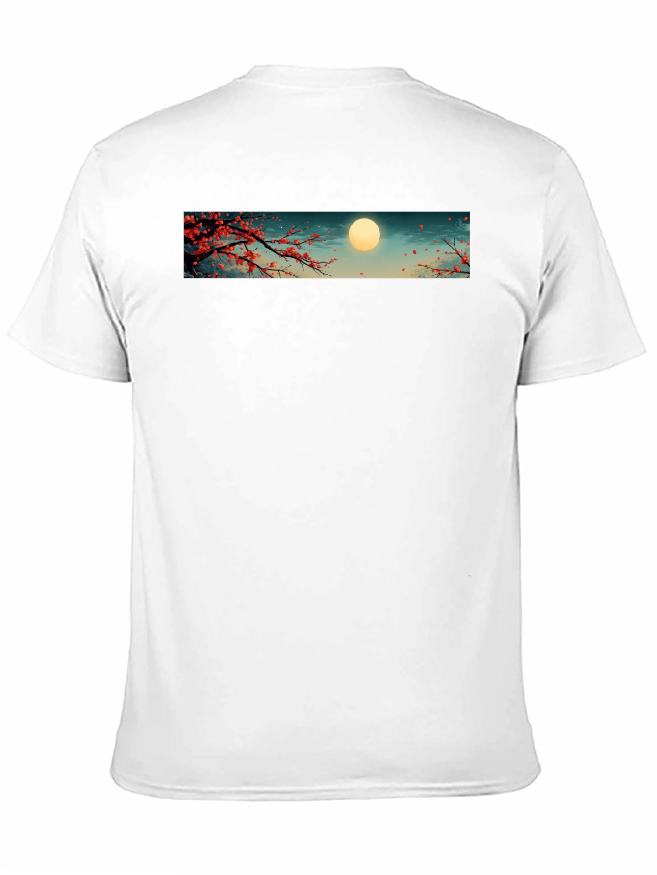 Black Sakura Moon T-Shirt - Japanese Cherry Blossom Tee view 11