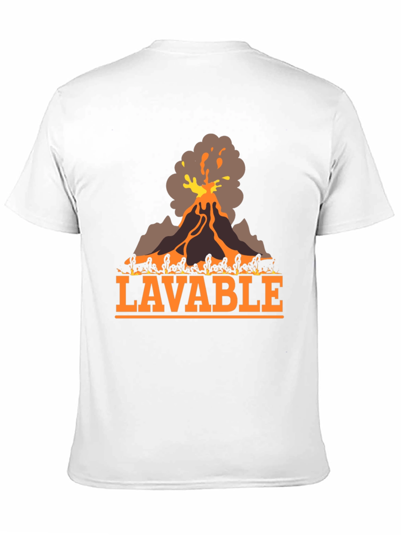 Black Lavable Volcano T-Shirt - Cool Graphic Tee view 11