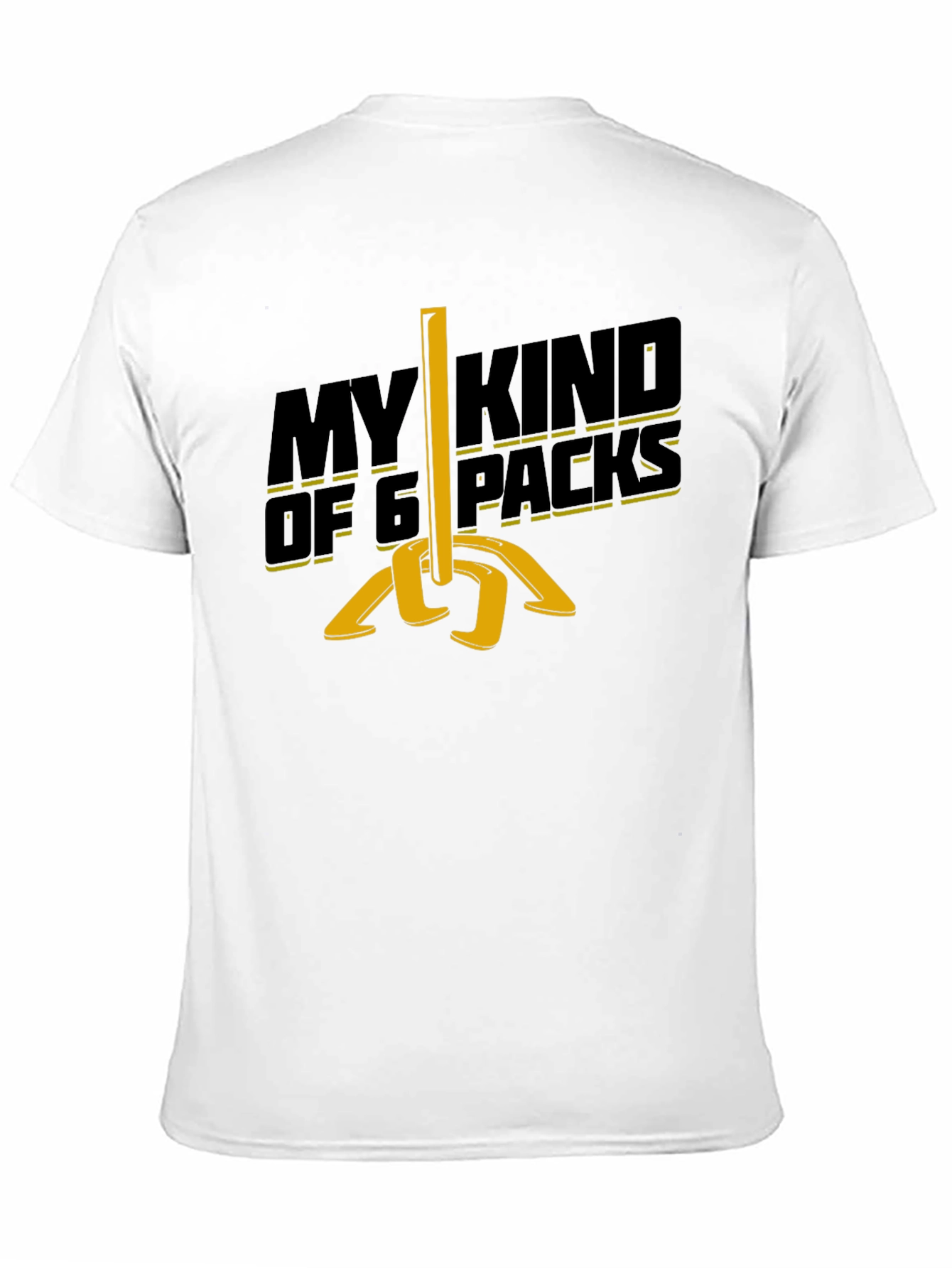 Black My Kind of 6 Packs T-Shirt: Horseshoe Humor Tee view 11