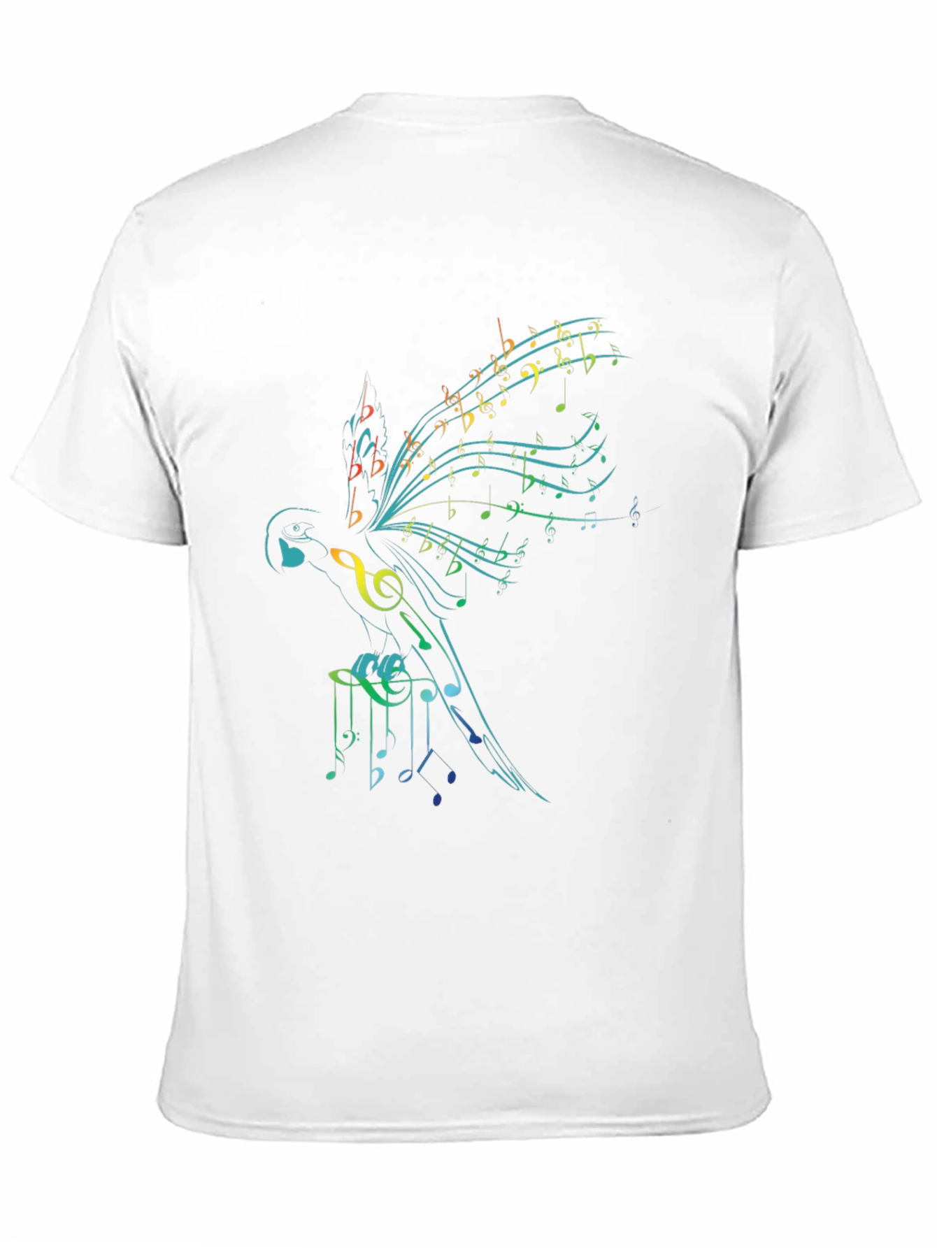 Black Musical Parrot Graphic T-Shirt - Unique Design view 11