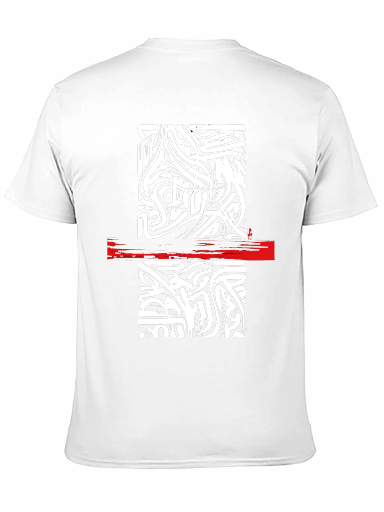 Black Abstract Graphic Print Black T-Shirt view 11