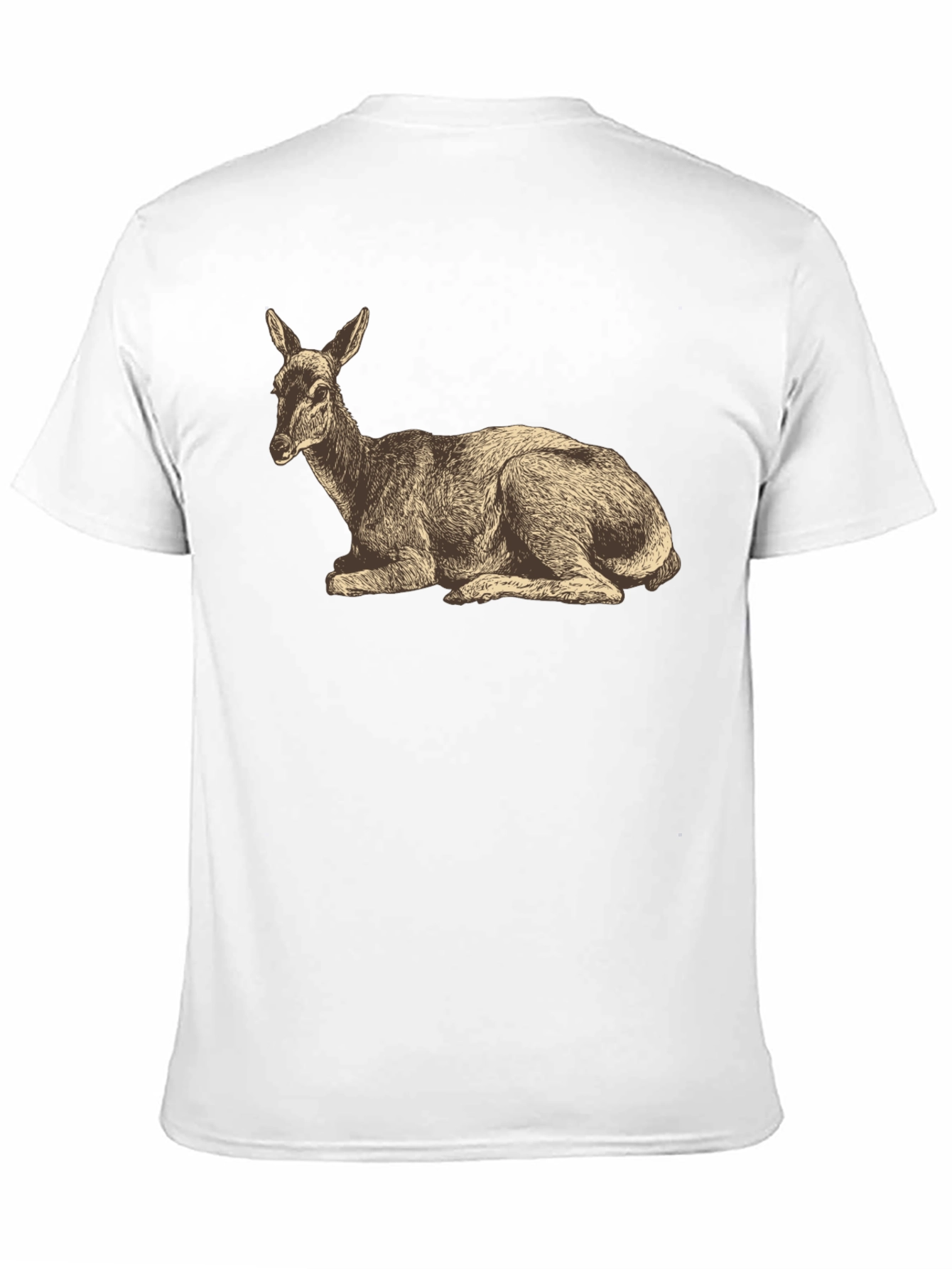 Black Vintage Deer Graphic T-Shirt - Black view 11