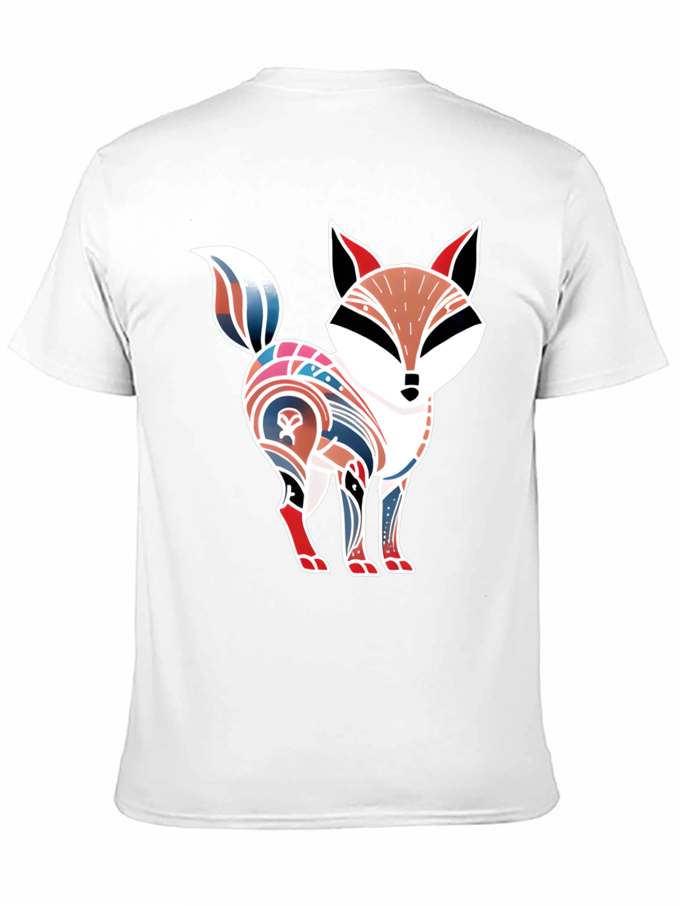 Black Stylized Fox Graphic Tee - Unique Design view 11