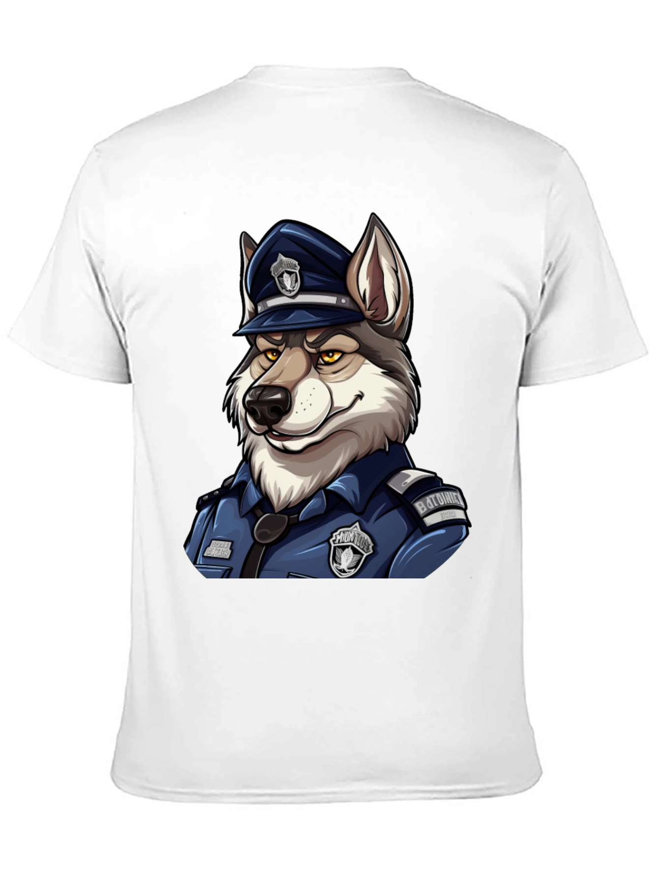Black Wolf Cop Graphic T-Shirt - Black view 11
