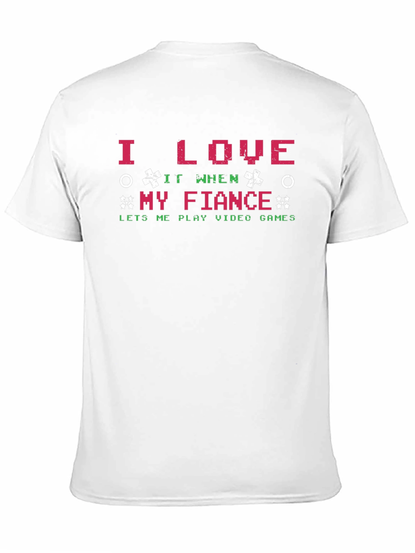 Black Gamer Fiance T-Shirt - I Love My Fiance view 11