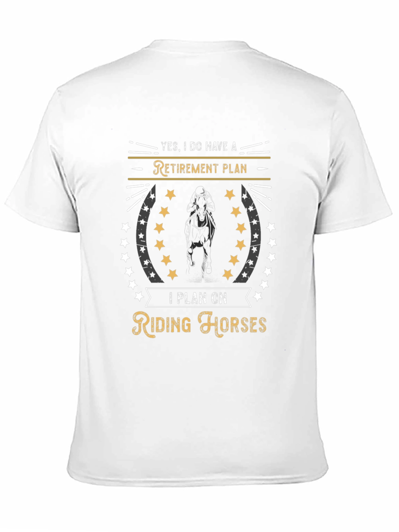 Black Retirement Plan Riding Horses Graphic Tee view 11